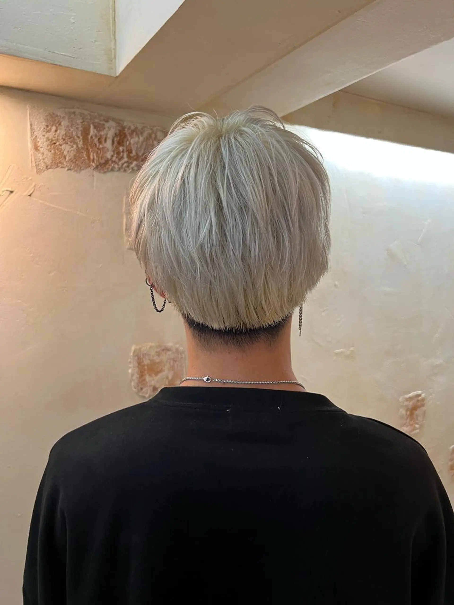 ショート 退色まで透明感ある ダブルカラー/リクのヘアスタイル