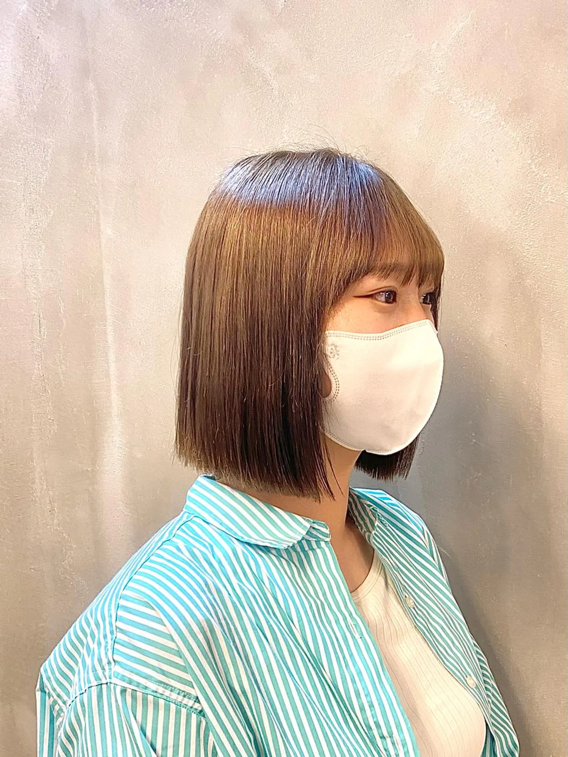 ミディアム カラー パーマ ヘアアレンジ グレージュ カット ヘアカラー トリートメント ハル🌸柔色/ ブリーチなし/艶髪のヘアスタイル