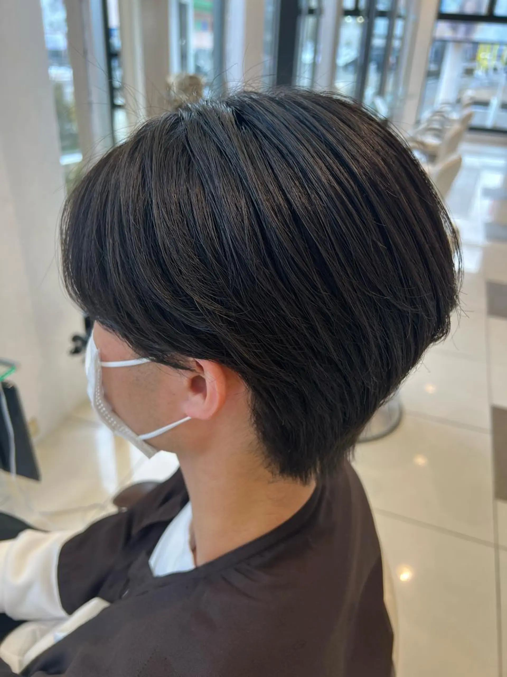 ミディアム メンズ カット 縮毛矯正 野口 竜矢のヘアスタイル