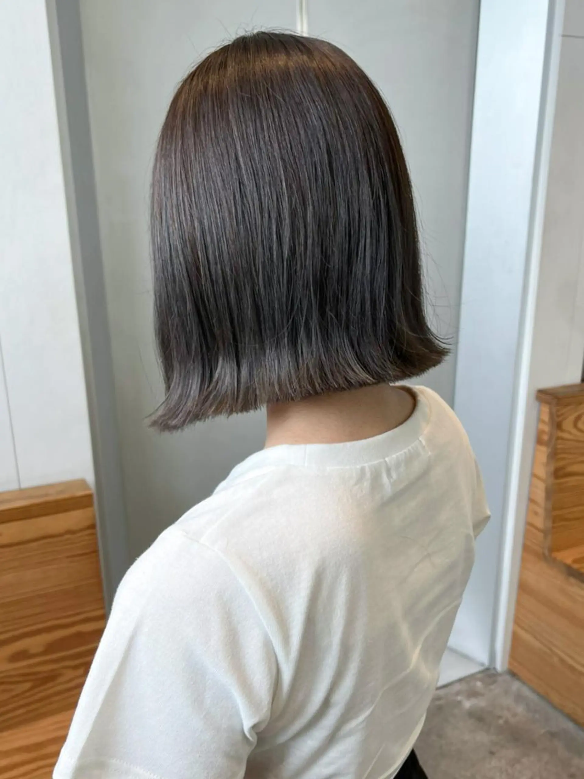 ミディアム パーマ カラー ヘアアレンジ ボブ ITbyALBUM 藤沢店のヘアスタイル