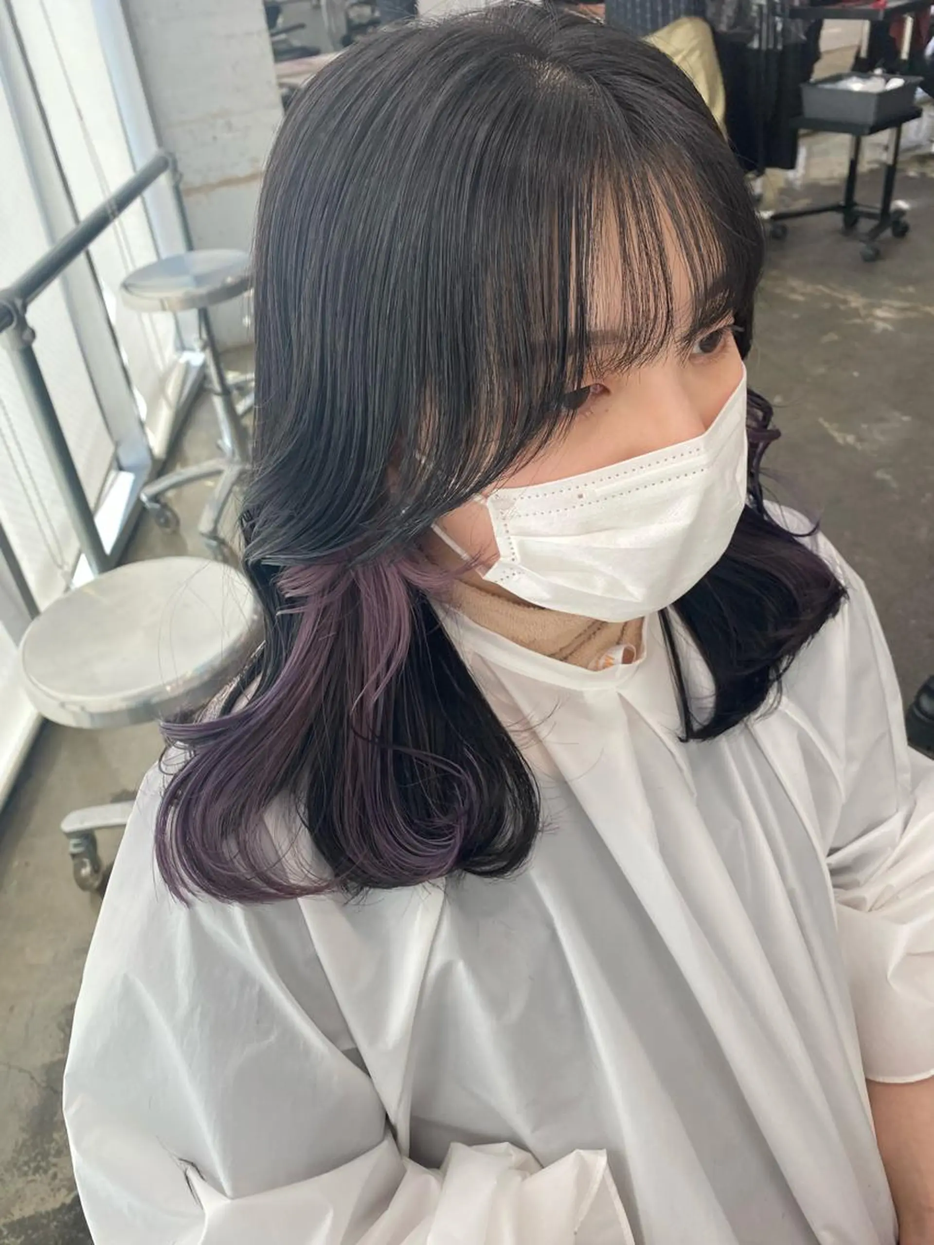 セミロング カラー 💗💗韓国レイヤー yu-ki💗💗のヘアスタイル