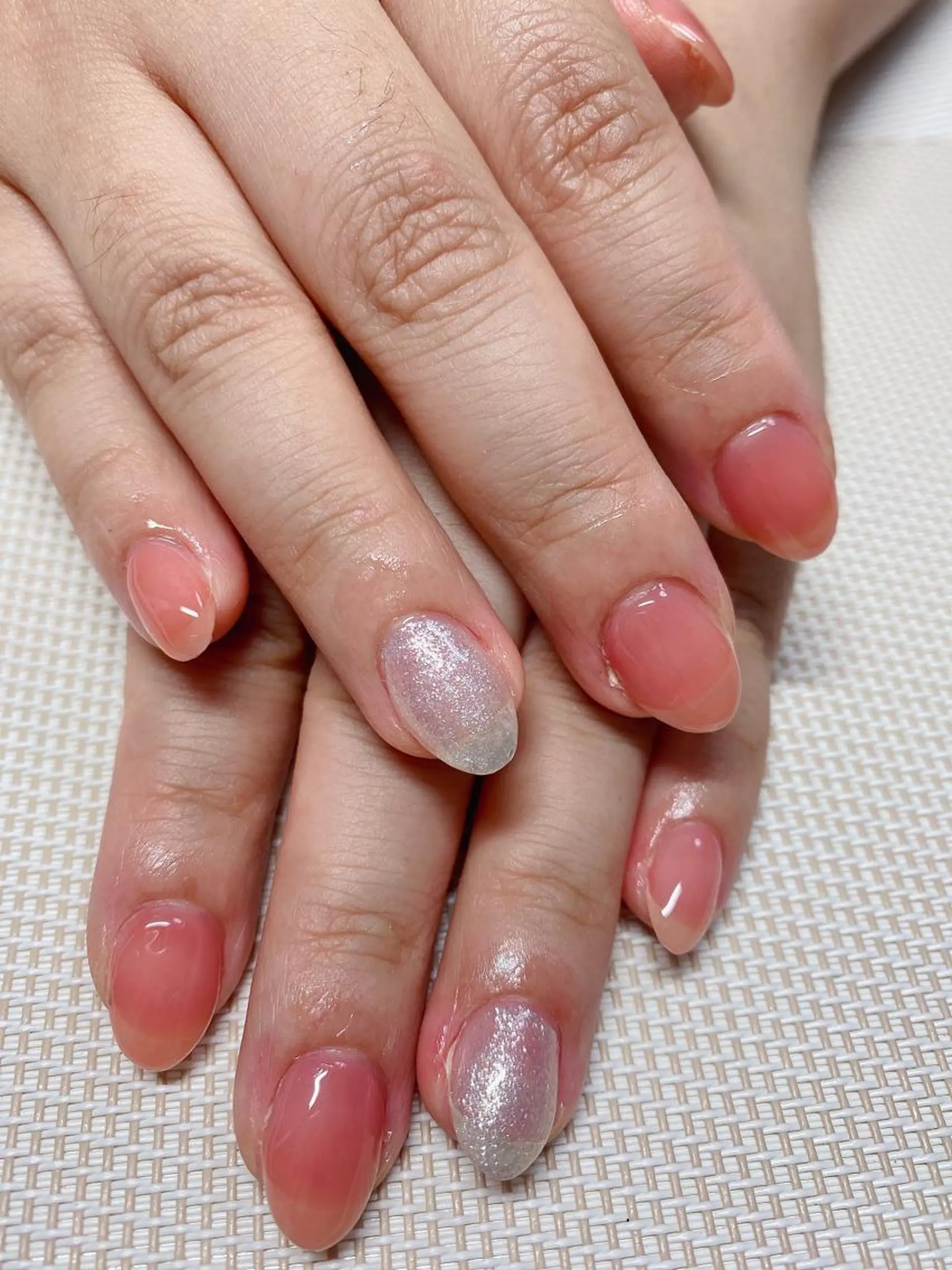 ネイル フラッシュネイル マグネットネイル ワンカラーネイル Jasmine nailsalon所属・ジャスミン ネイルサロンのネイルデザイン