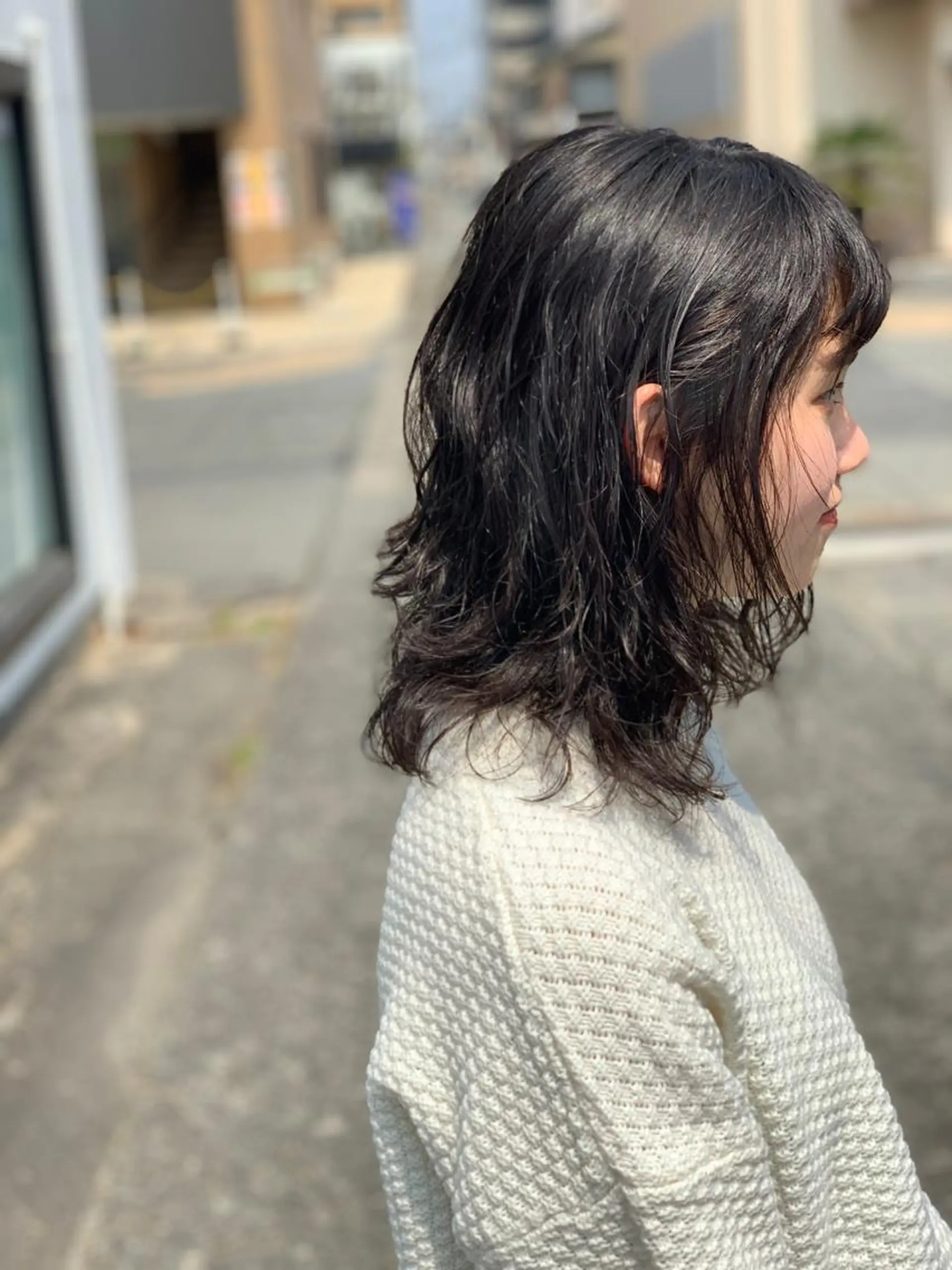 ミディアム パーマ デジタルパーマ カット パーマ トリートメント ヘアセット 中村 優太のヘアスタイル