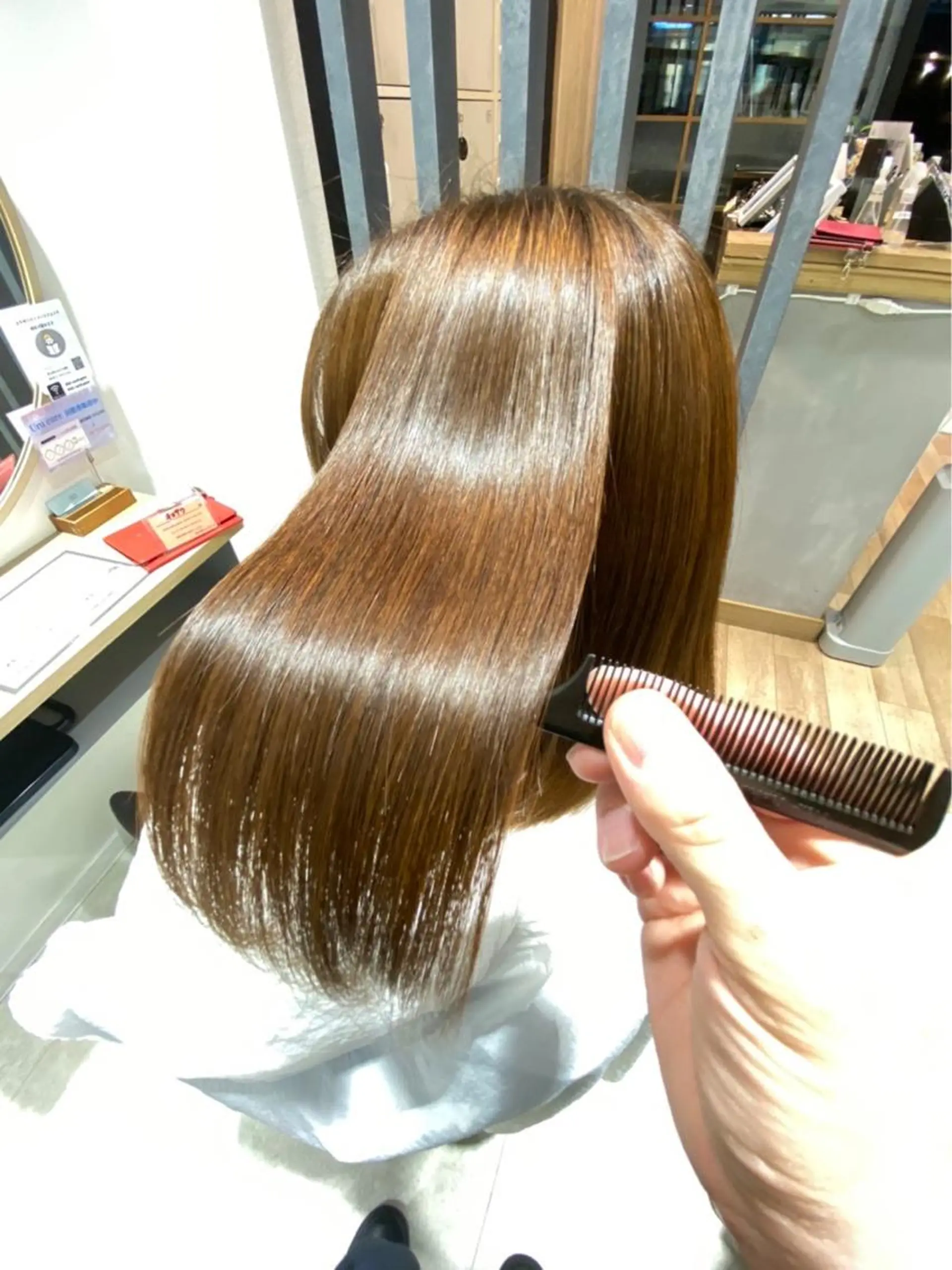 セミロング 髪質改善 縮毛矯正 トリートメント ヘアカラー 縮毛矯正 トリートメント ⭐️⭐️縮毛矯正の スペシャリスト松本✨のヘアスタイル