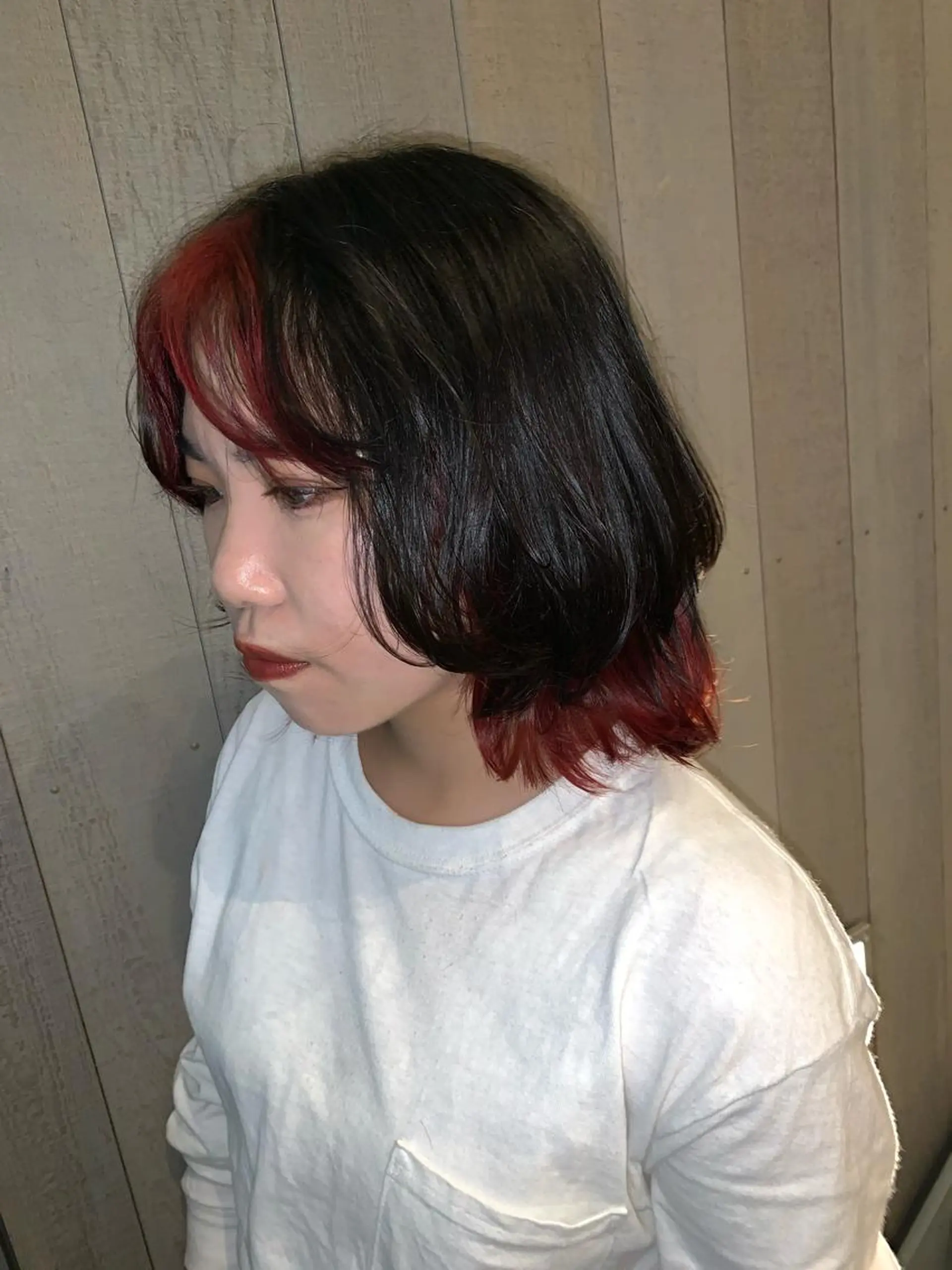 カラー レッドカラー 🌼sunc HINAMI🌼のヘアスタイル