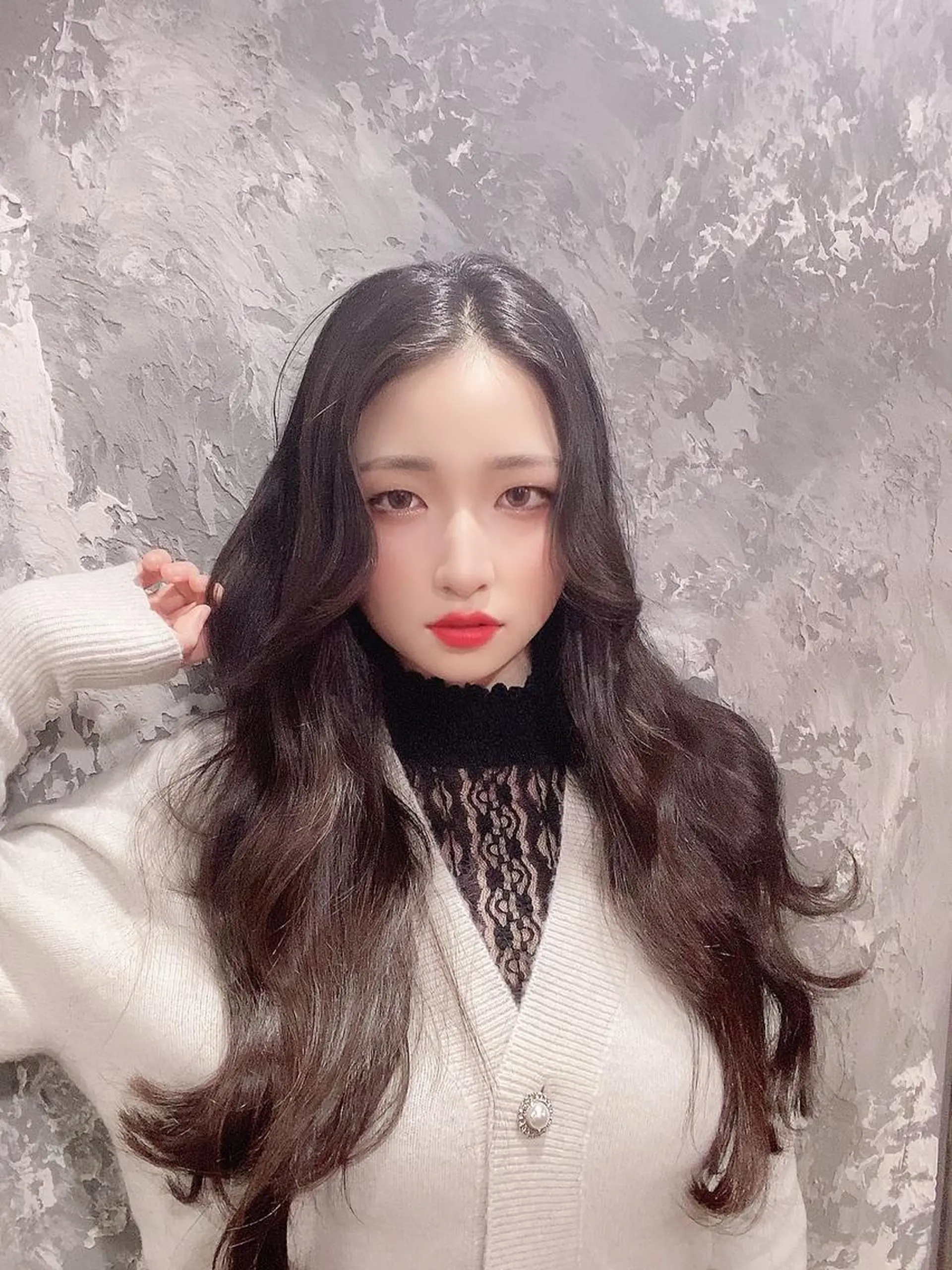 ロング カラー パーマ ヘアアレンジ メンズ キッズ ネイル マツエク・マツパ 韓国/トレンド レイヤー【101】のヘアスタイル