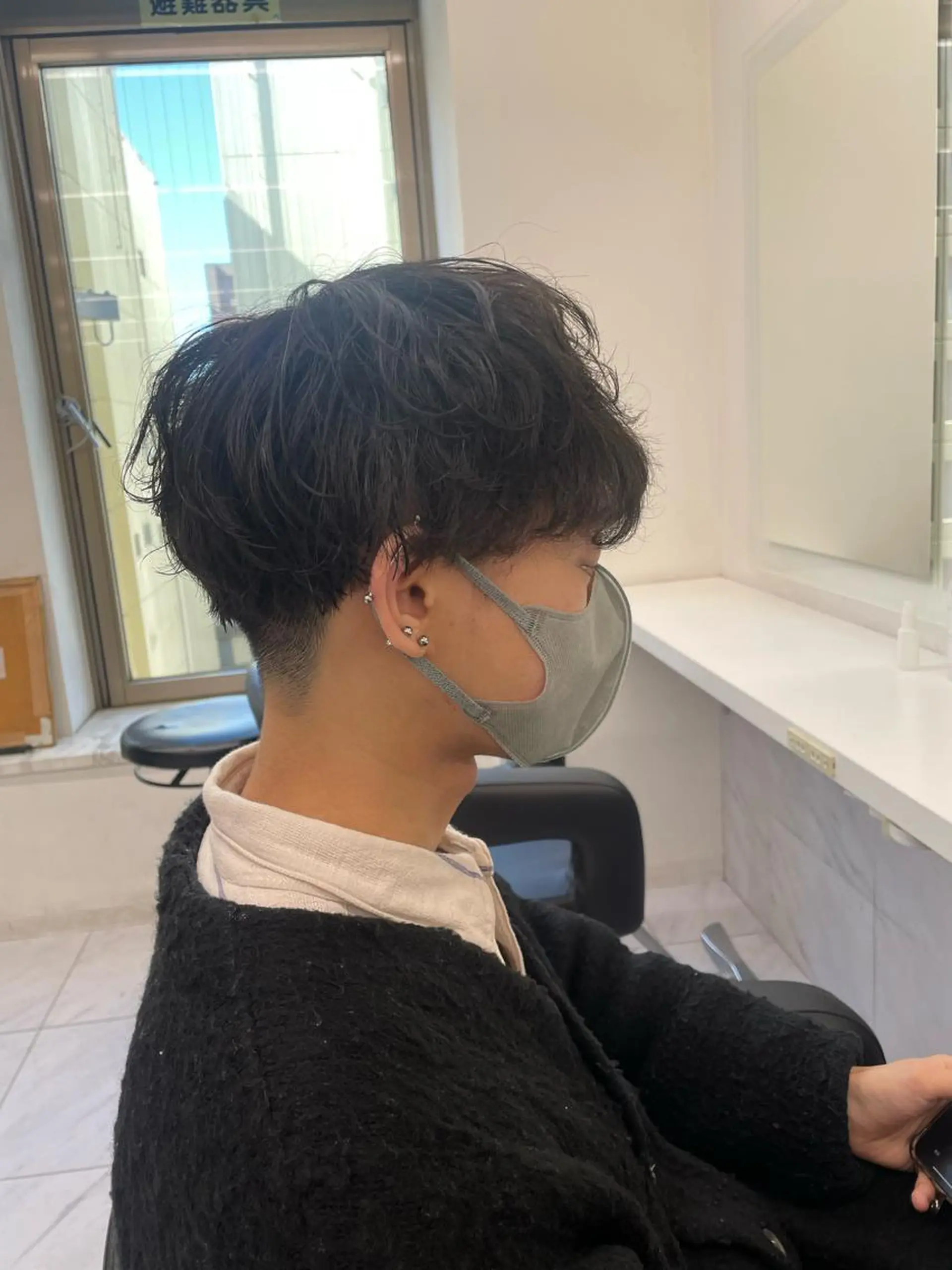 ショート メンズ パーマ 表参道ハッシュカット レイヤー/リノンのヘアスタイル