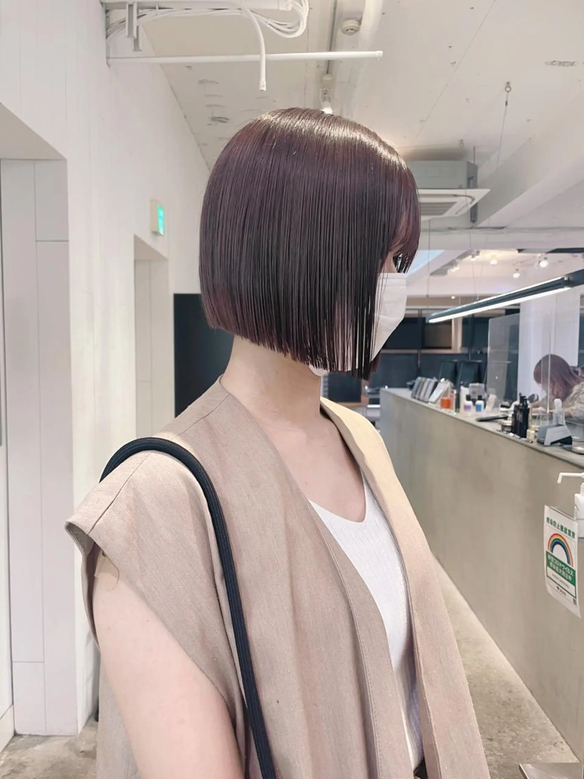 ミディアム ボブ 髪質改善 縮毛矯正特化/ 髪質改善/菊地菜々美のヘアスタイル