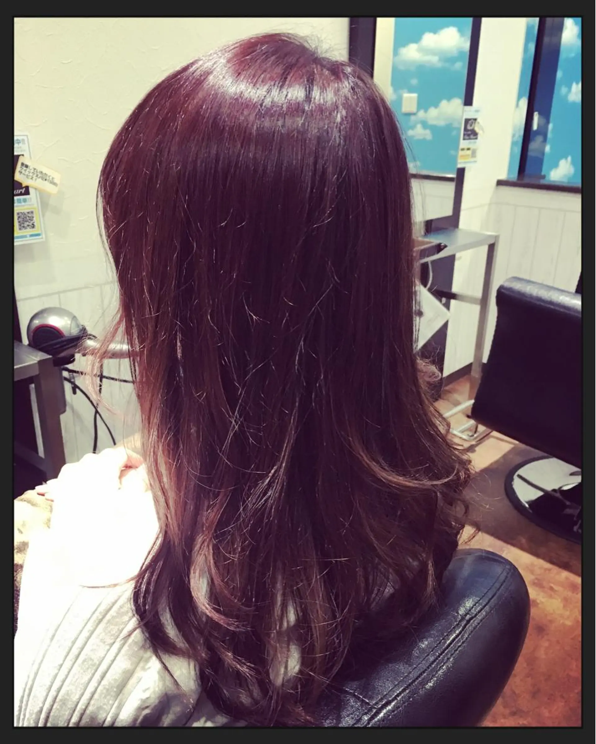 セミロング カラー イルミナカラー ピンクカラー Rise Heart 中村 裕介のヘアスタイル