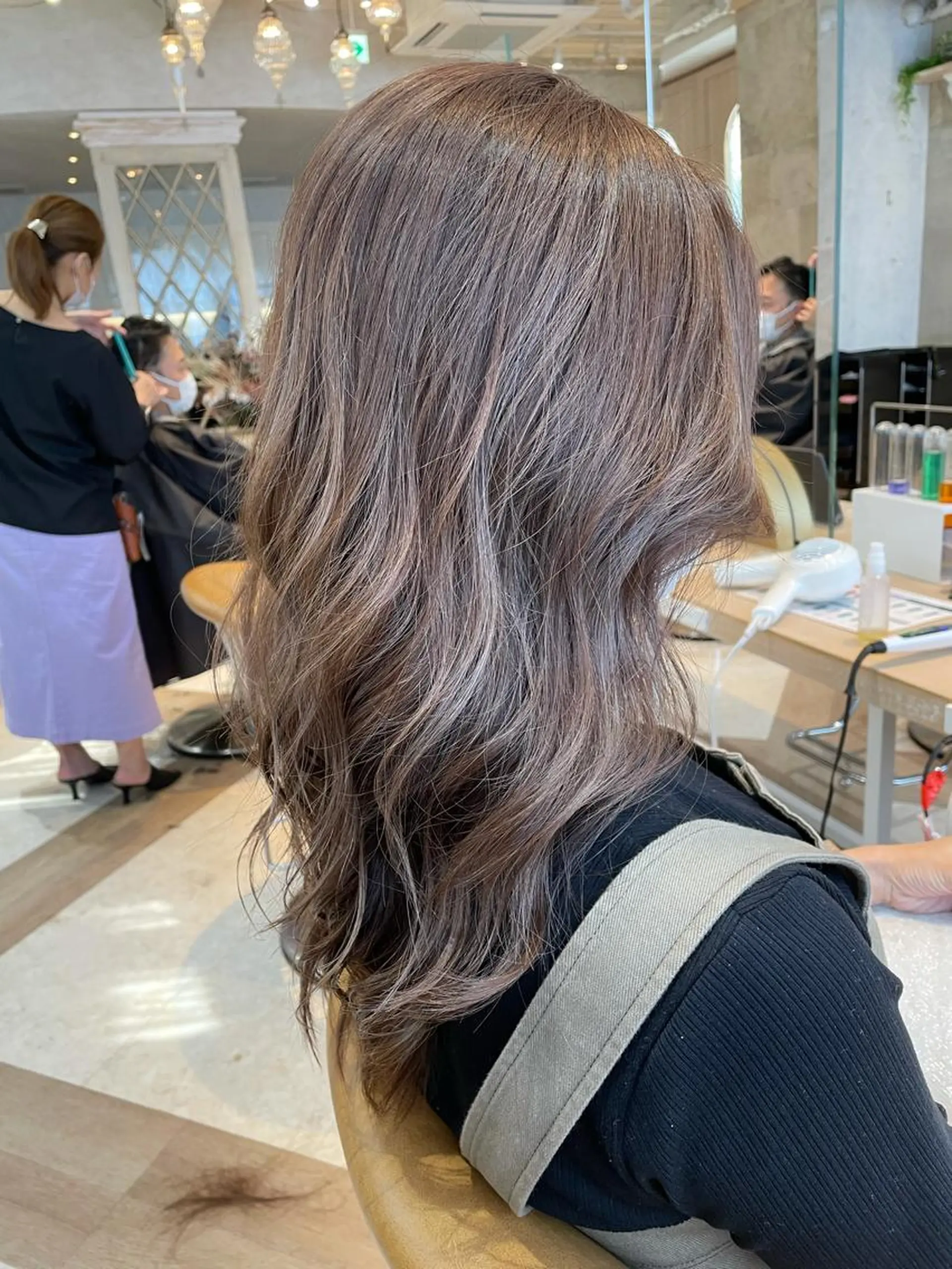 ロング カラー ヘアアレンジ ブリーチ ロング 縮毛矯正 ヘアカラー トリートメント 韓国ヘア/髪質改善 /Harunaのヘアスタイル