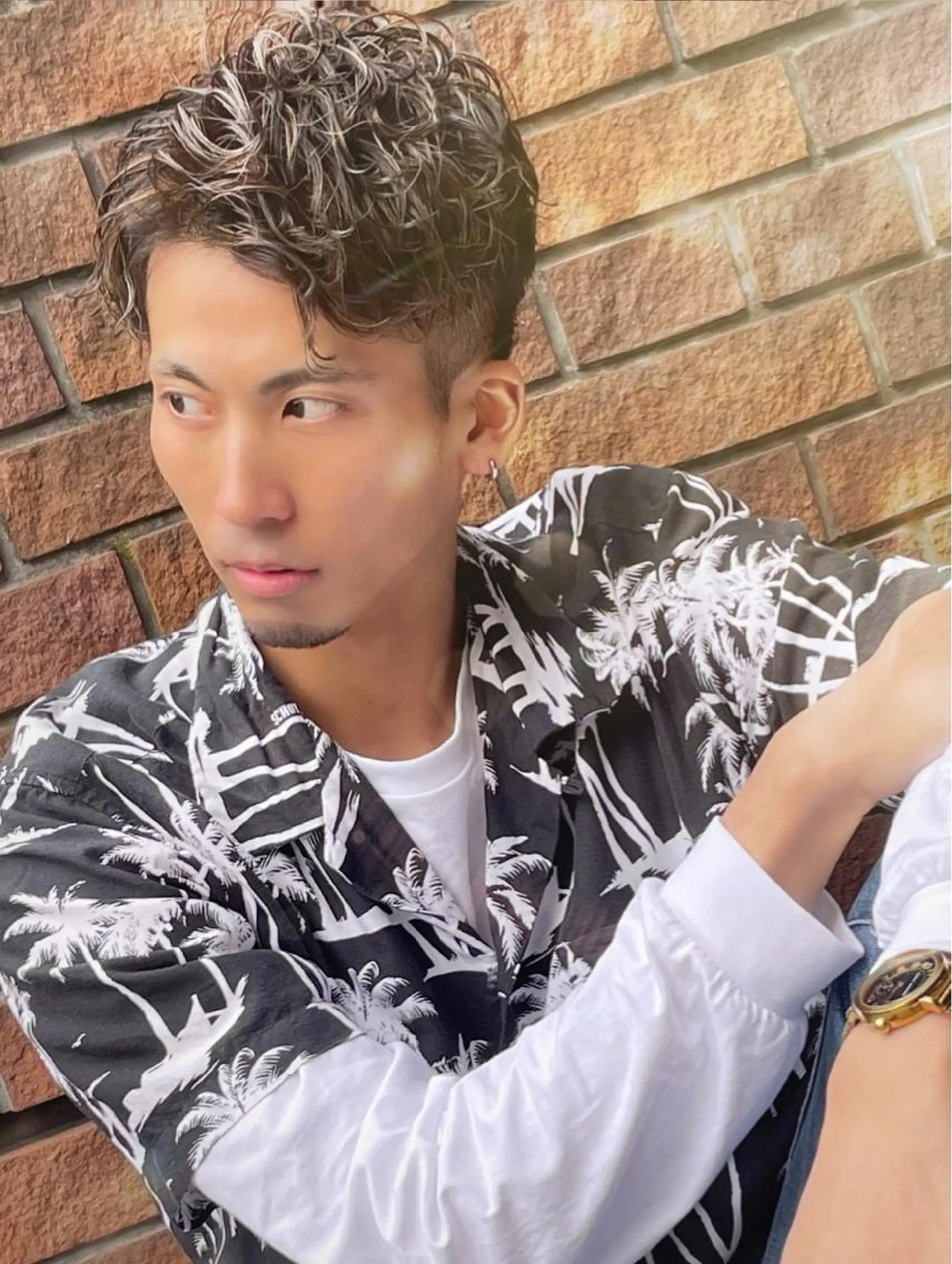 ショート パーマ メンズ メンズパーマ 外国人風カラー カット パーマ 骨格整形カット/ ショート✂️堀夢哉のヘアスタイル