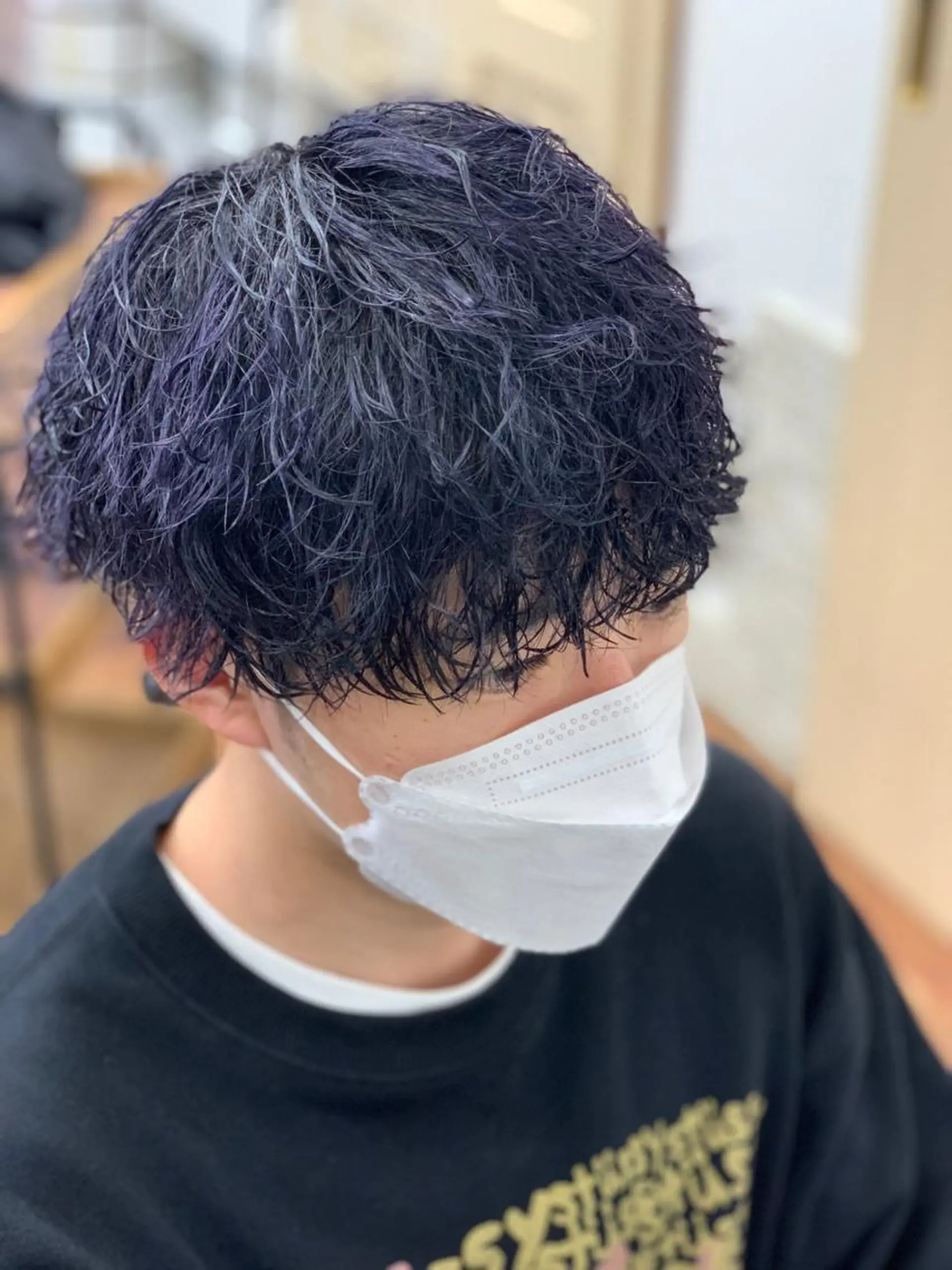 ショート カラー パーマ メンズ カット ヘアカラー パーマ トリートメント クセを最大限に活かす メンズパーマ奈良大祐のヘアスタイル