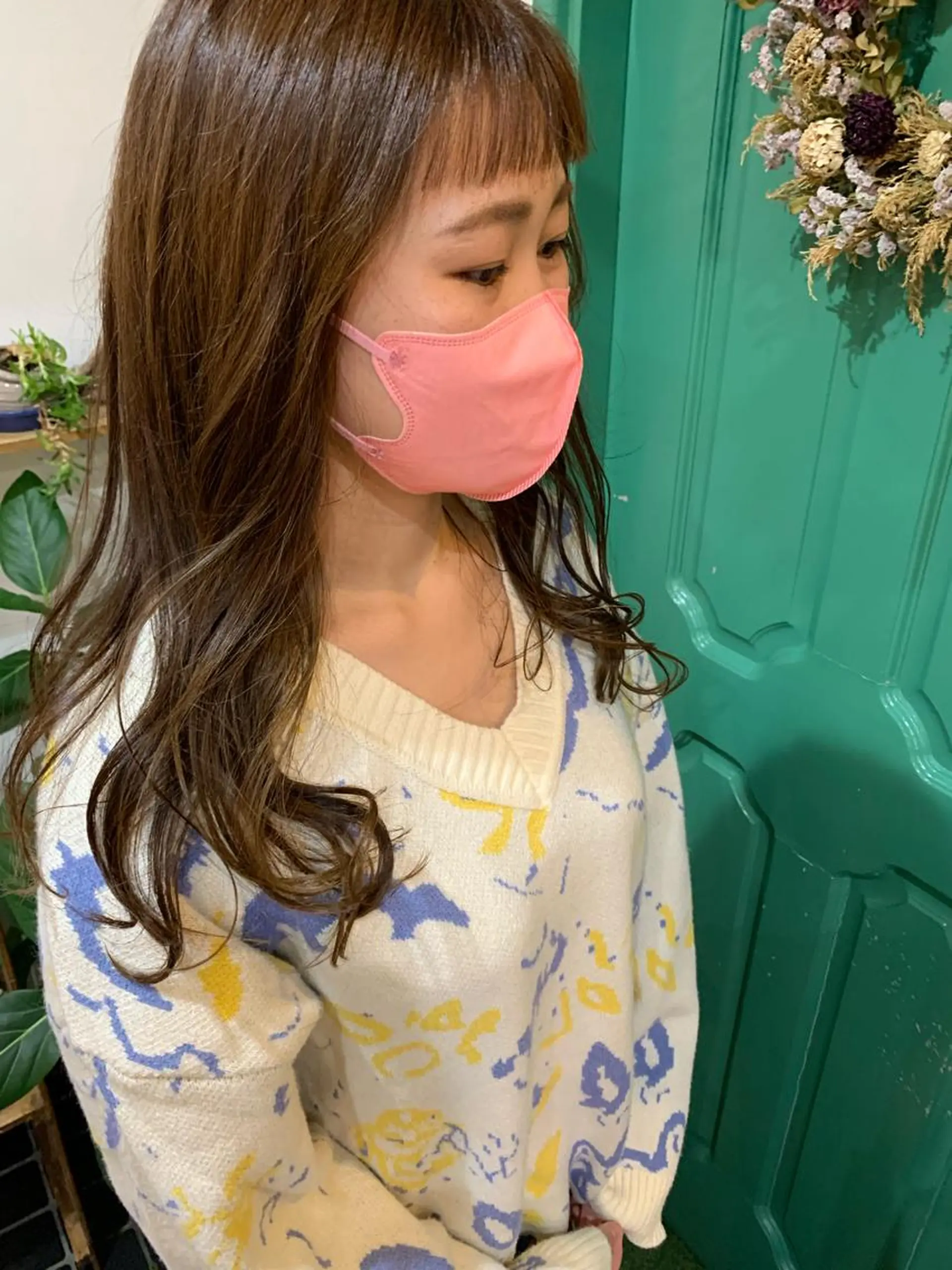 セミロング カット ヘアカラー トリートメント 佐藤 美咲のヘアスタイル