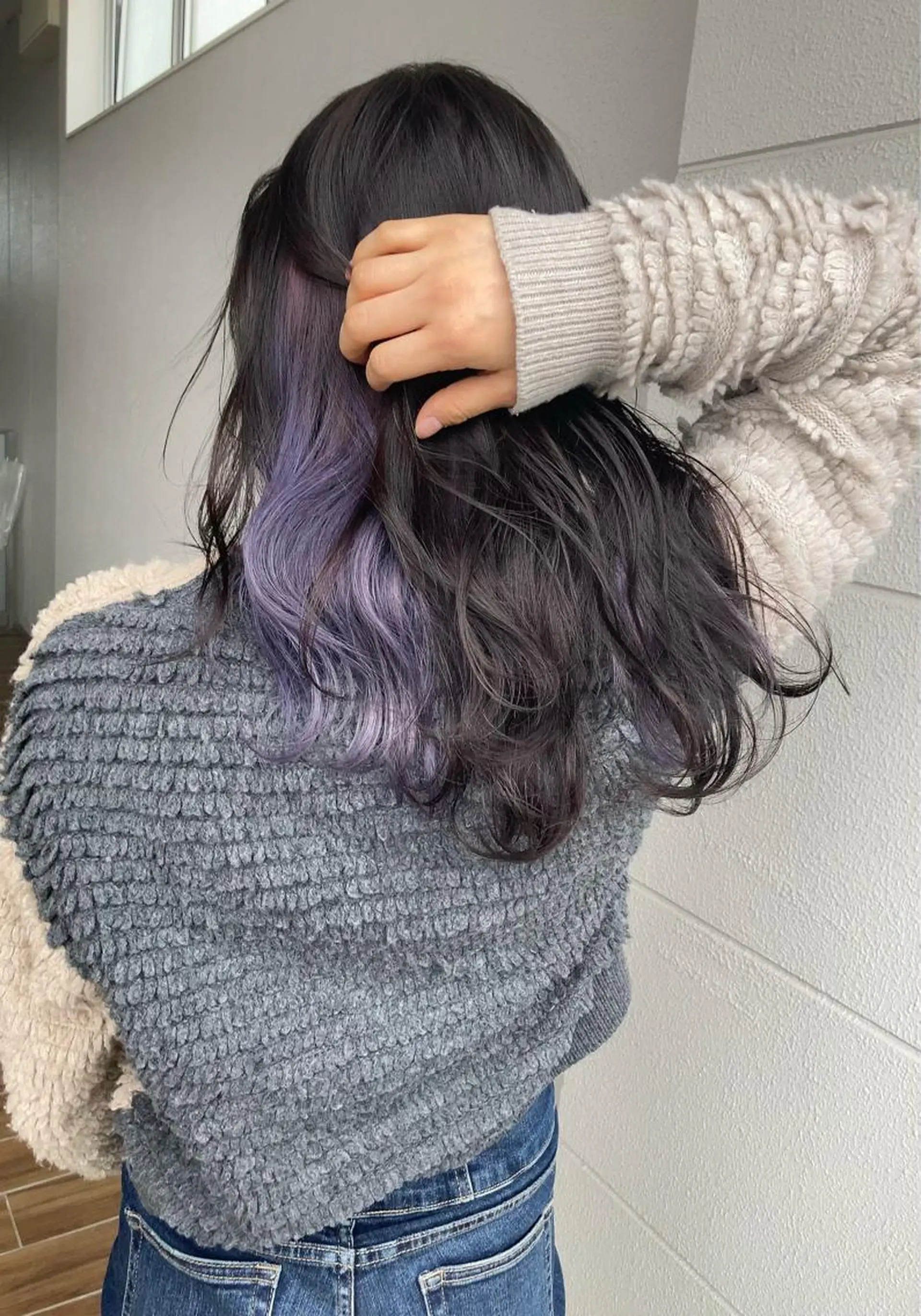 セミロング アッシュ ヘアカラー 平野 朋未のヘアスタイル