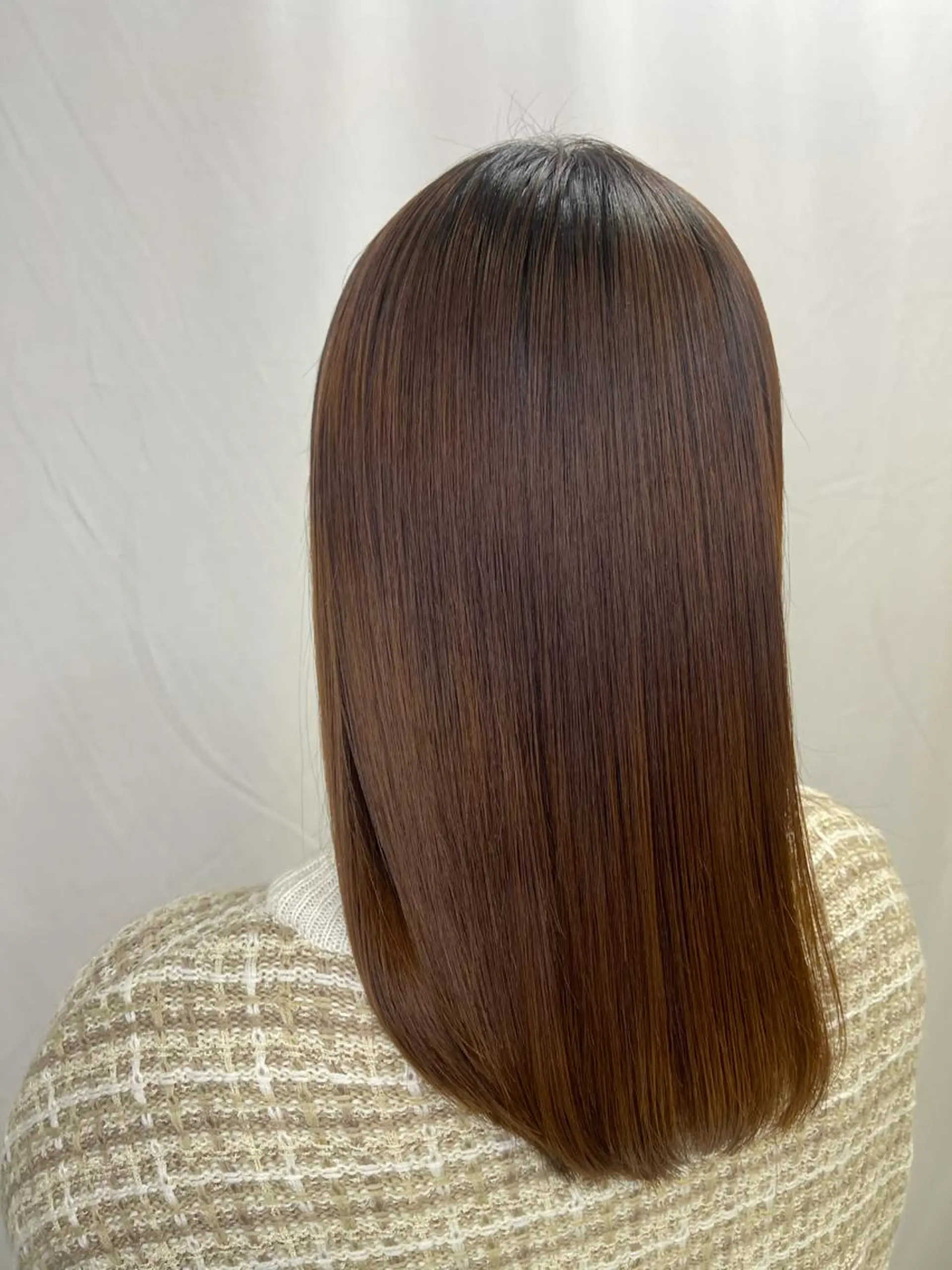 セミロング パーマ 縮毛矯正 髪質改善/縮毛矯正 /ブリーチ矯正/岡部のヘアスタイル