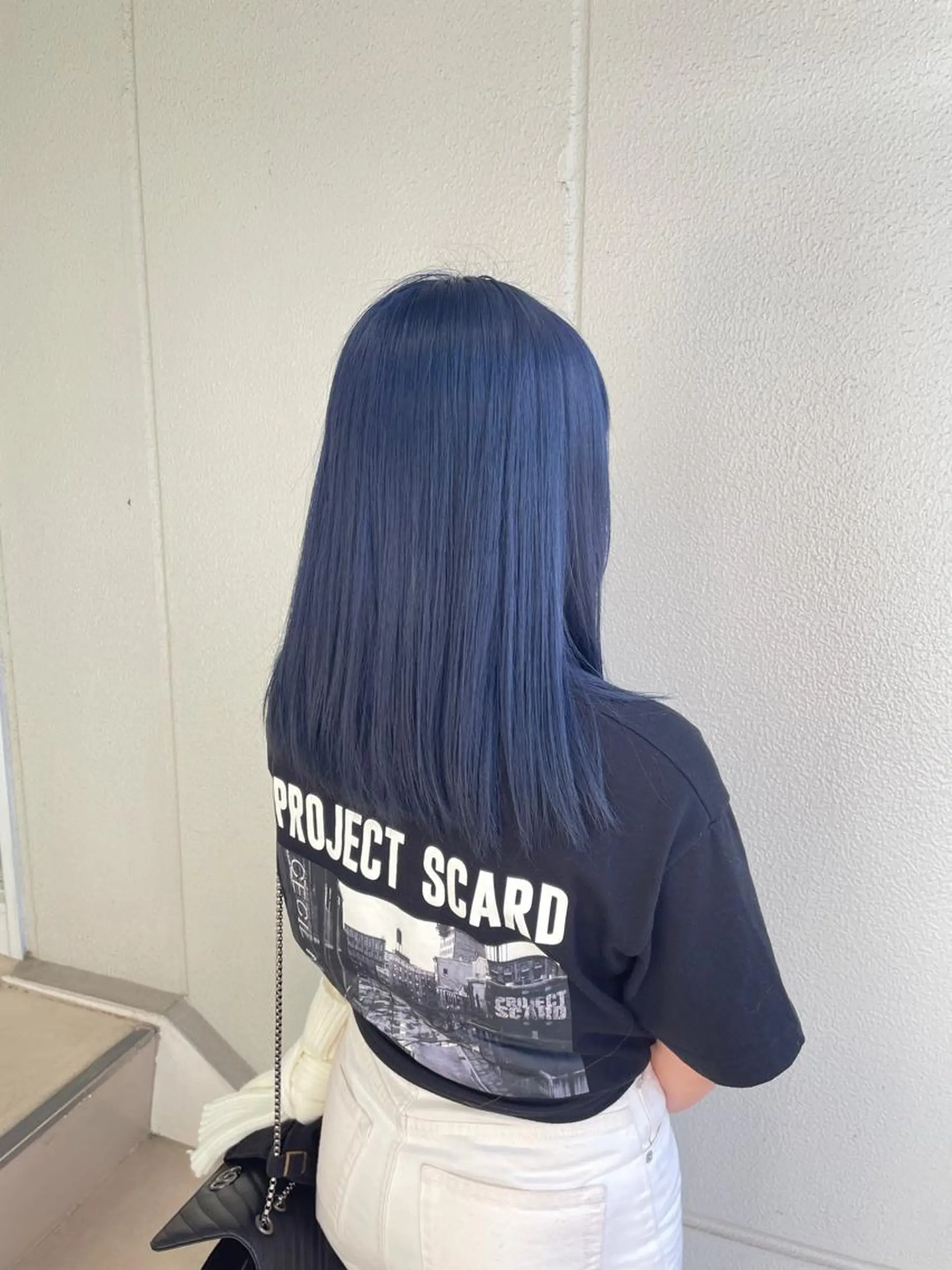 セミロング カラー ヘアアレンジ ブルーカラー ネイビーカラー ヘアカラー トリートメント ヘッドスパ ヘアセット 艶髪✨寒色カラー✨ 翁長孝輔のヘアスタイル