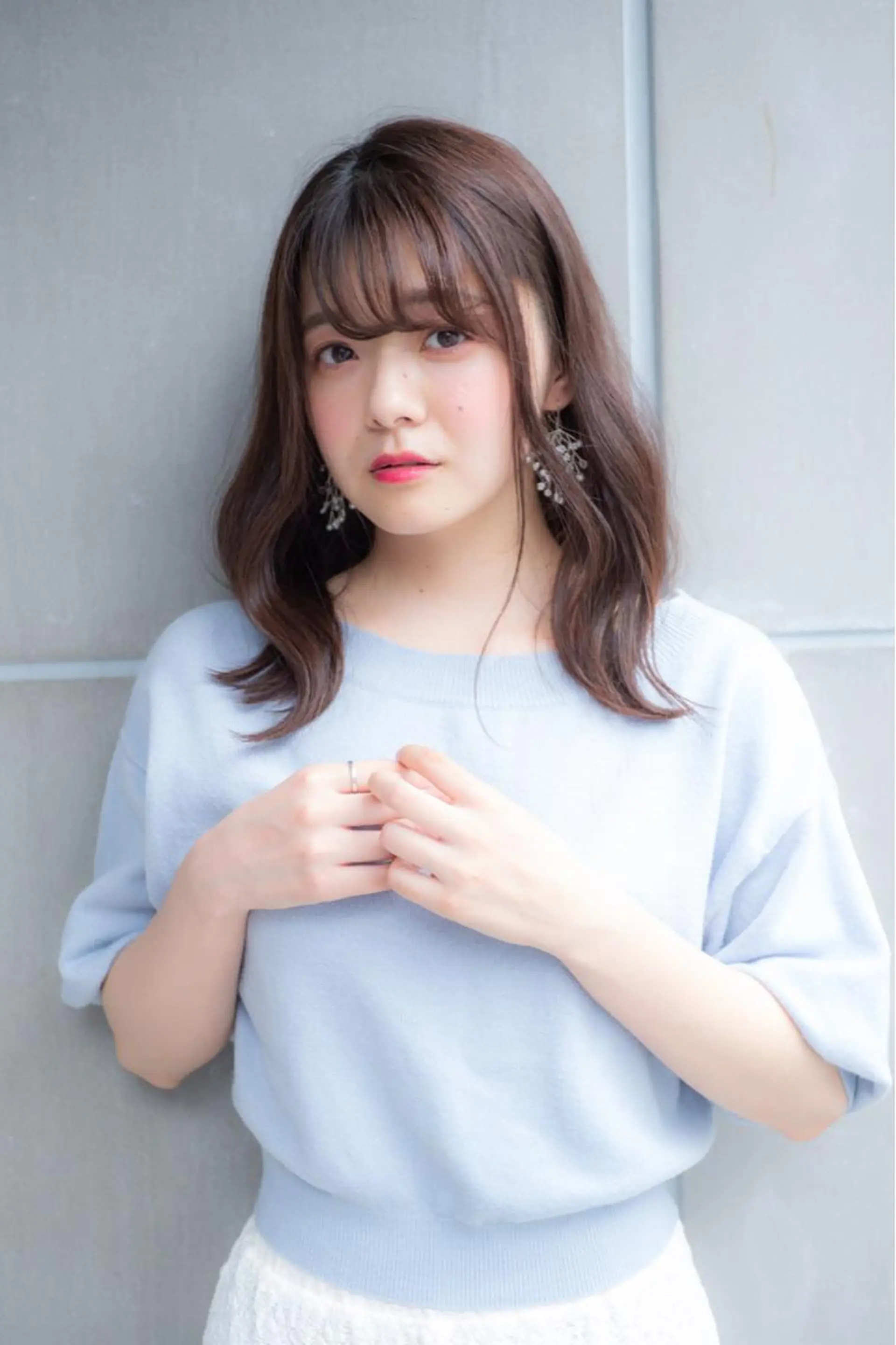 セミロング カラー ヘアアレンジ たなか ちあきのヘアスタイル