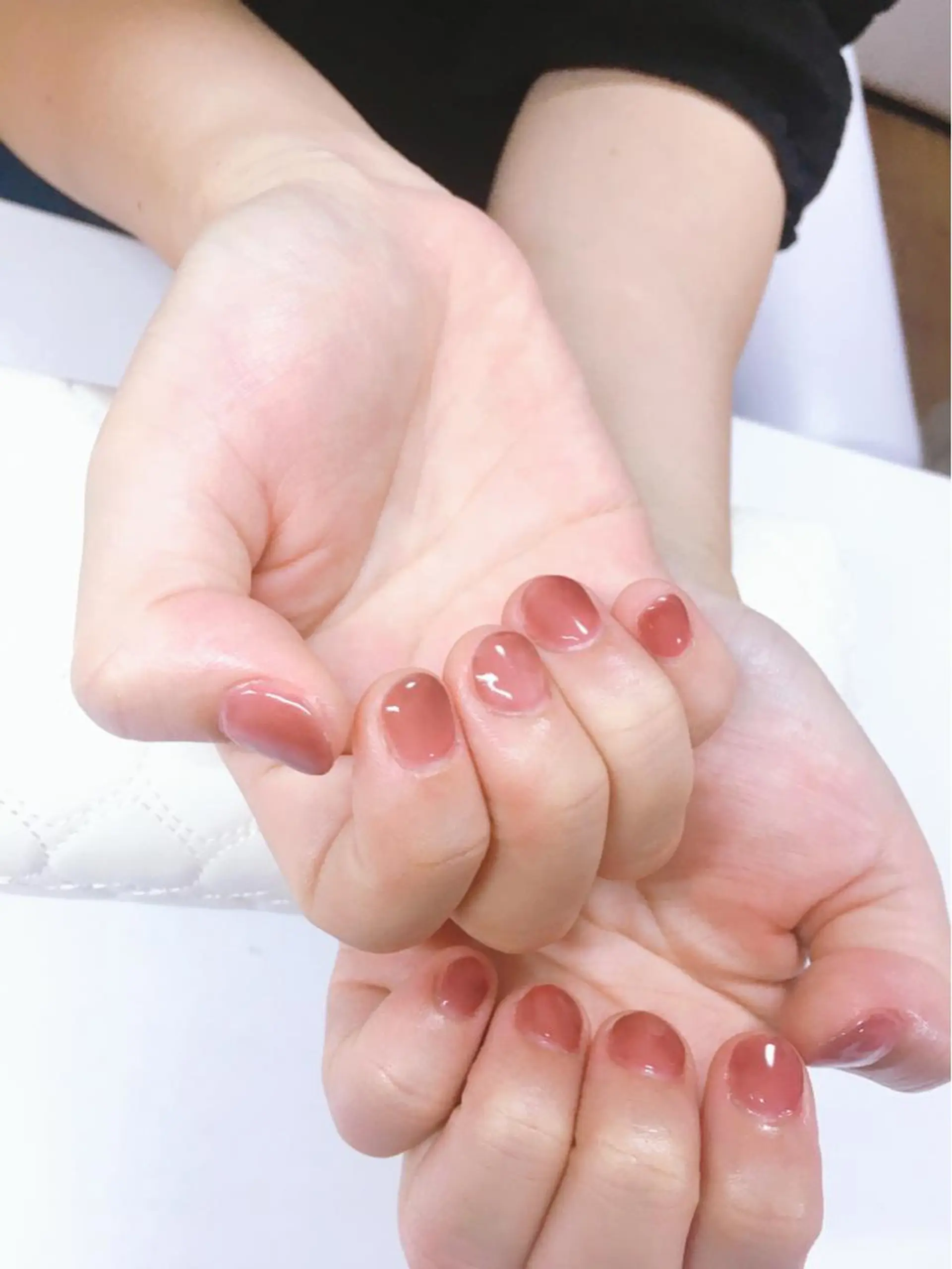 ネイル ジェルネイル ワンカラーネイル パラジェル C. Lのマツエク・マツパデザイン