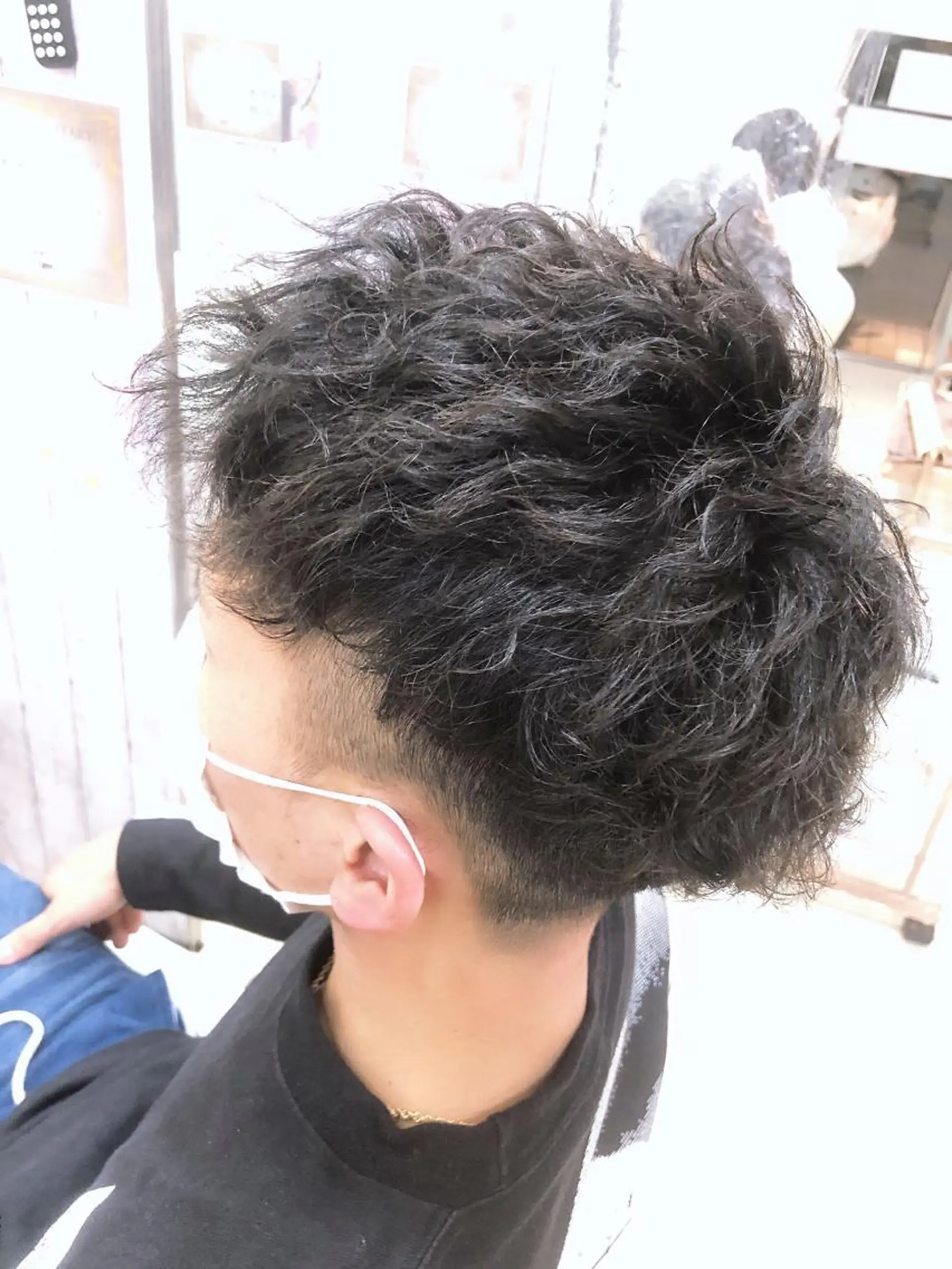 ショート パーマ メンズ 髪質改善× ハイライト溝江のヘアスタイル