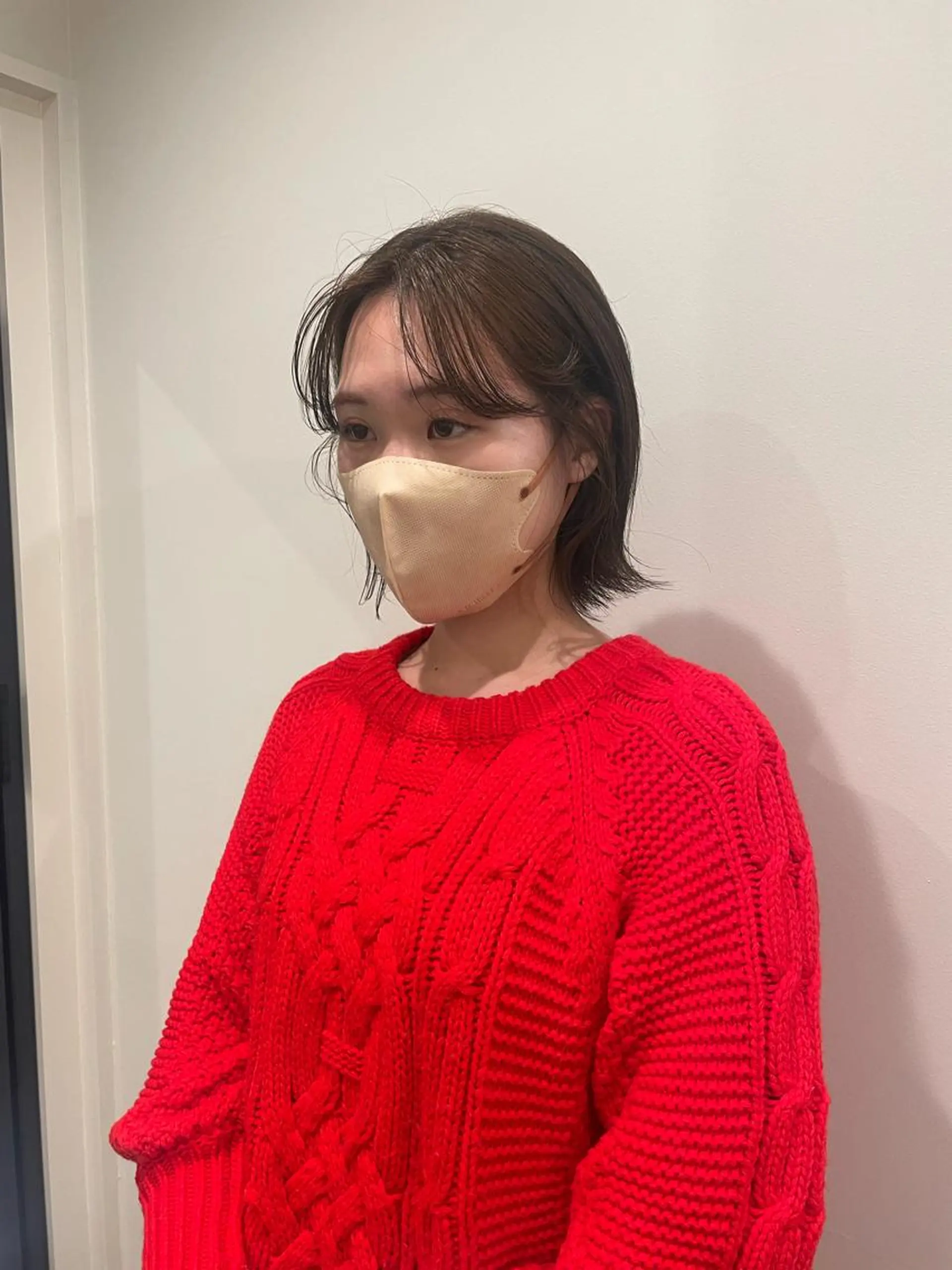 ミディアム カラー 渋谷 留菜のヘアスタイル