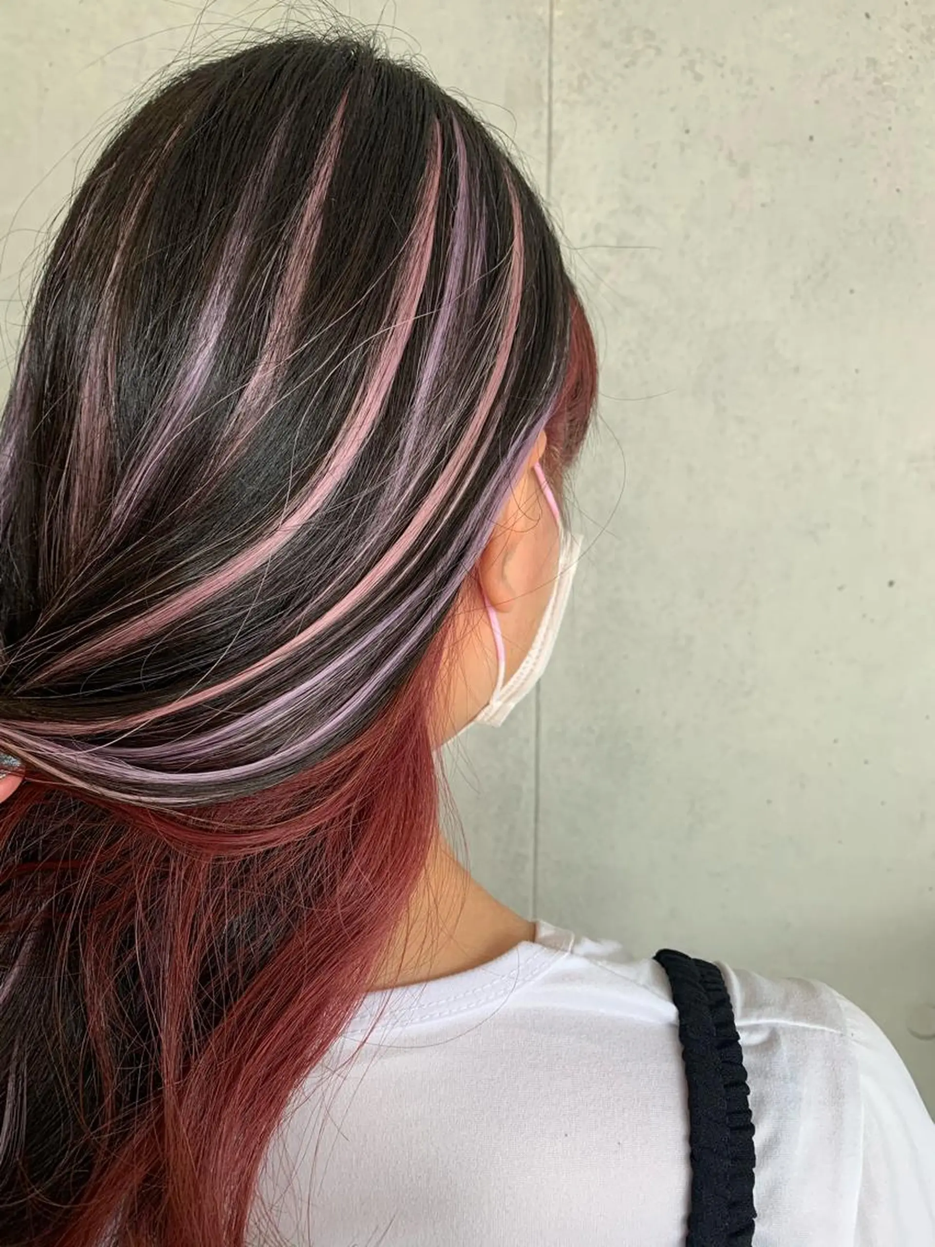 セミロング カラー シールエクステ ブリーチ ハイライトカラー インナーカラー エクステ 髪質改善/縮毛矯正 ツヤ髪🩷さつきのヘアスタイル