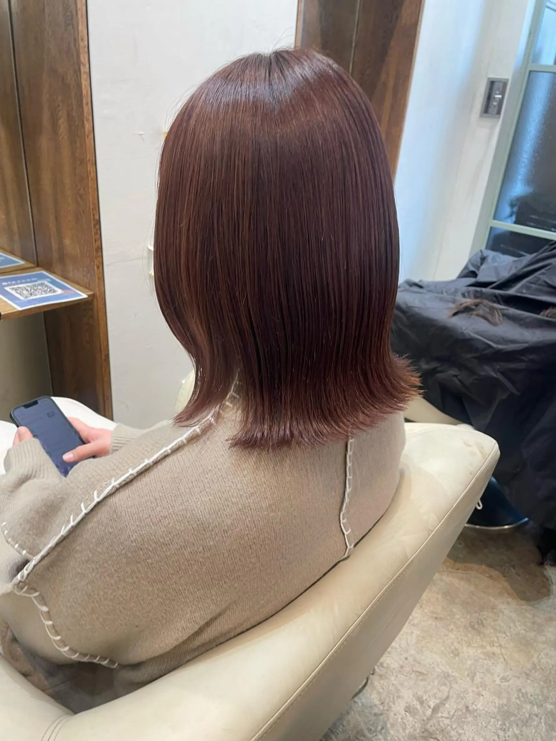 ミディアム カラー カット ヘアカラー トリートメント 【完全個室】髪質改善 暖色カラー/山崎唯奈のヘアスタイル