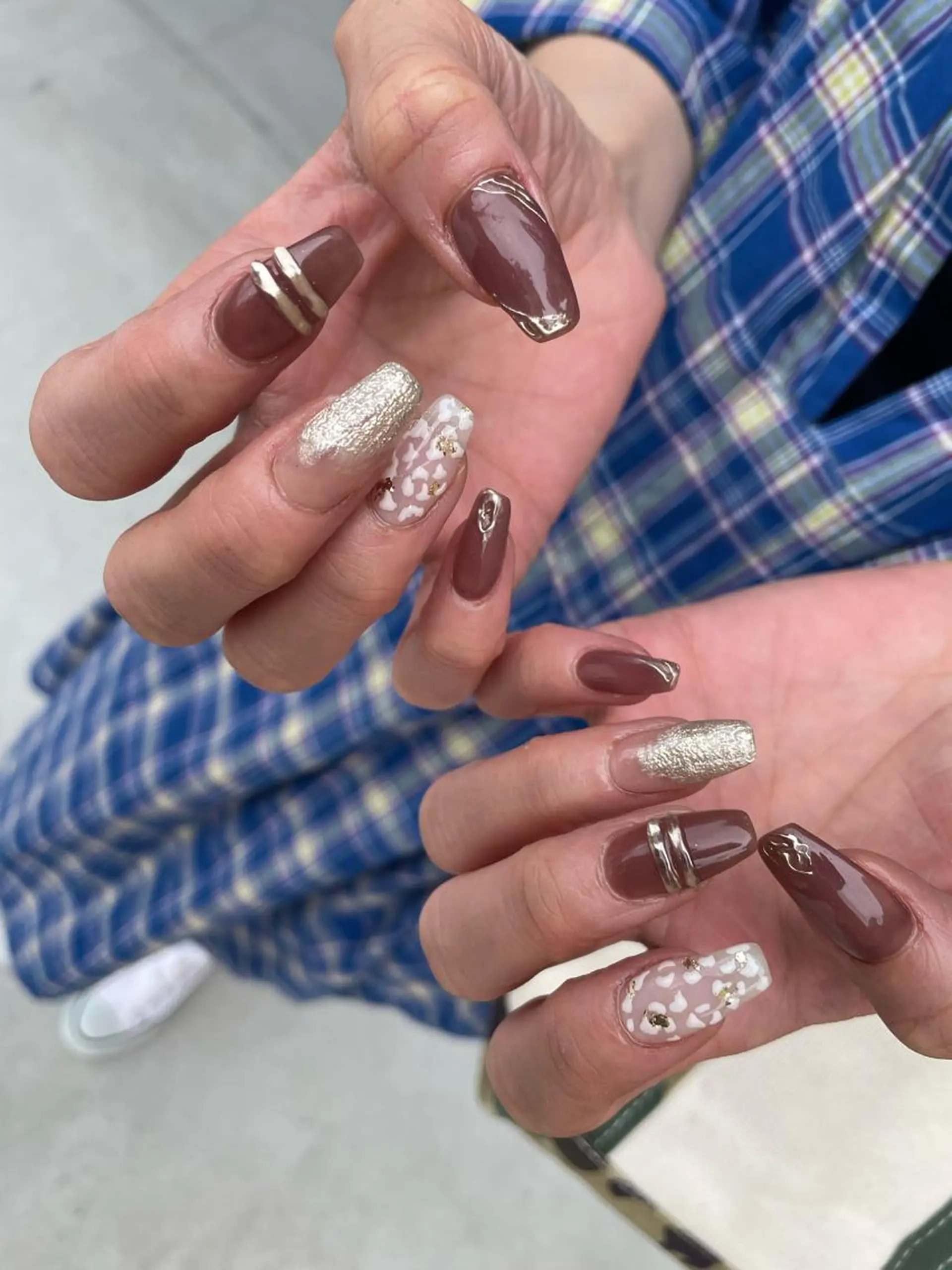 ロング カラー ヘアアレンジ キッズ ネイル マツエク・マツパ 福田 加奈のネイルデザイン