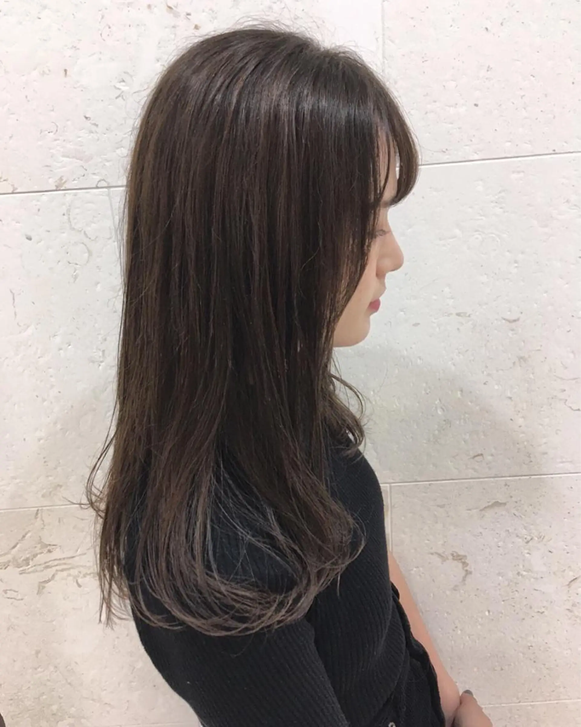 ロング カラー ベージュカラー セピアベージュ レイヤーカット トリートメント カット ヘアカラー トリートメント 斉藤 貴也のヘアスタイル