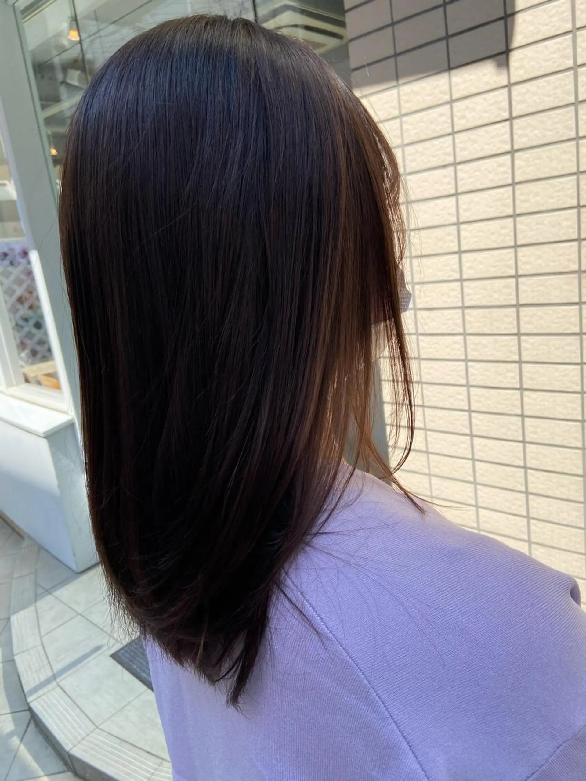 セミロング カラー ハイライトカラー オレンジ ハイライト 菊地 美憂のヘアスタイル