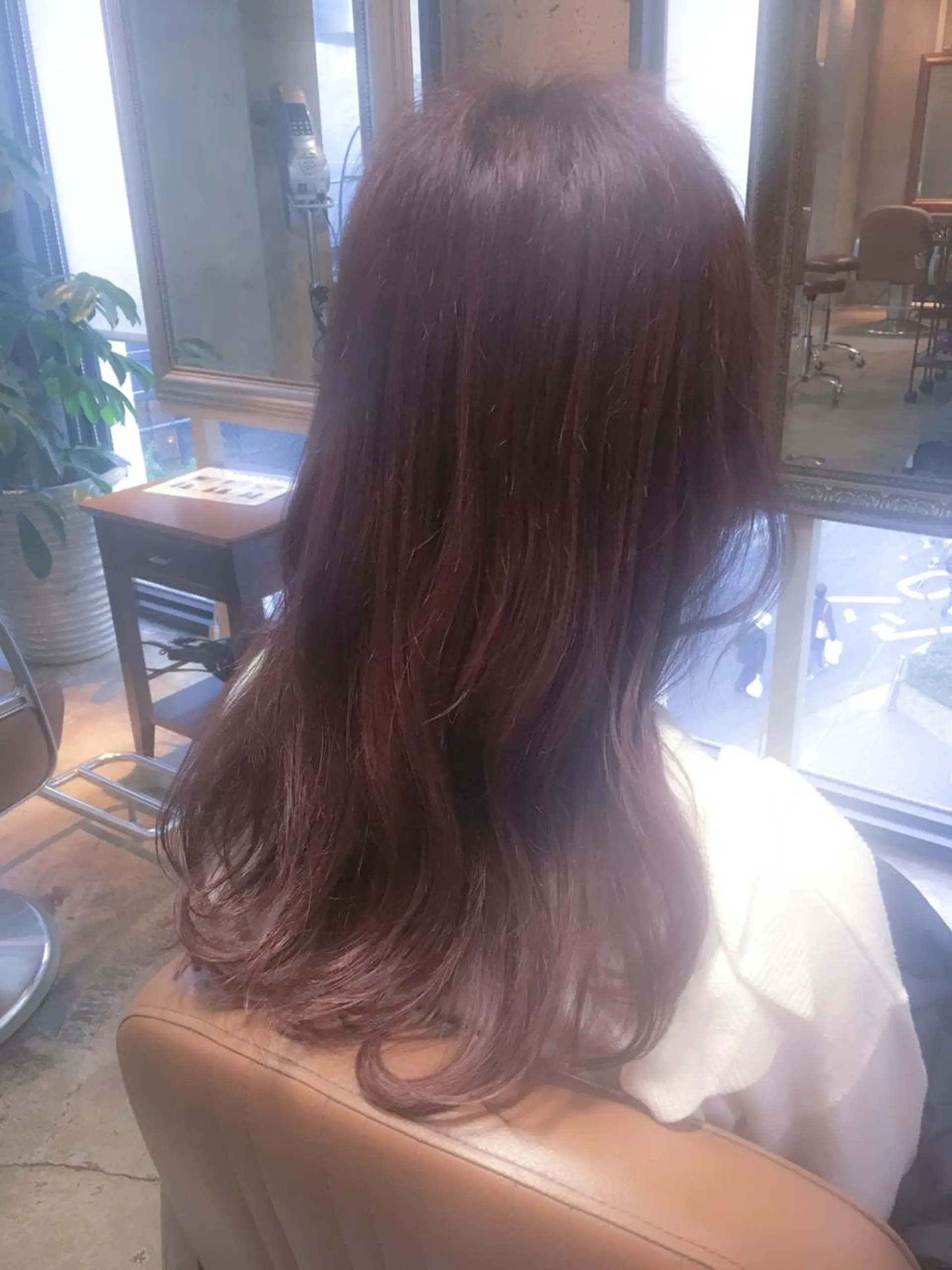 ロング カラー ラベンダーカラー ピンクカラー ピンクラベンダー 北條 優輝のヘアスタイル