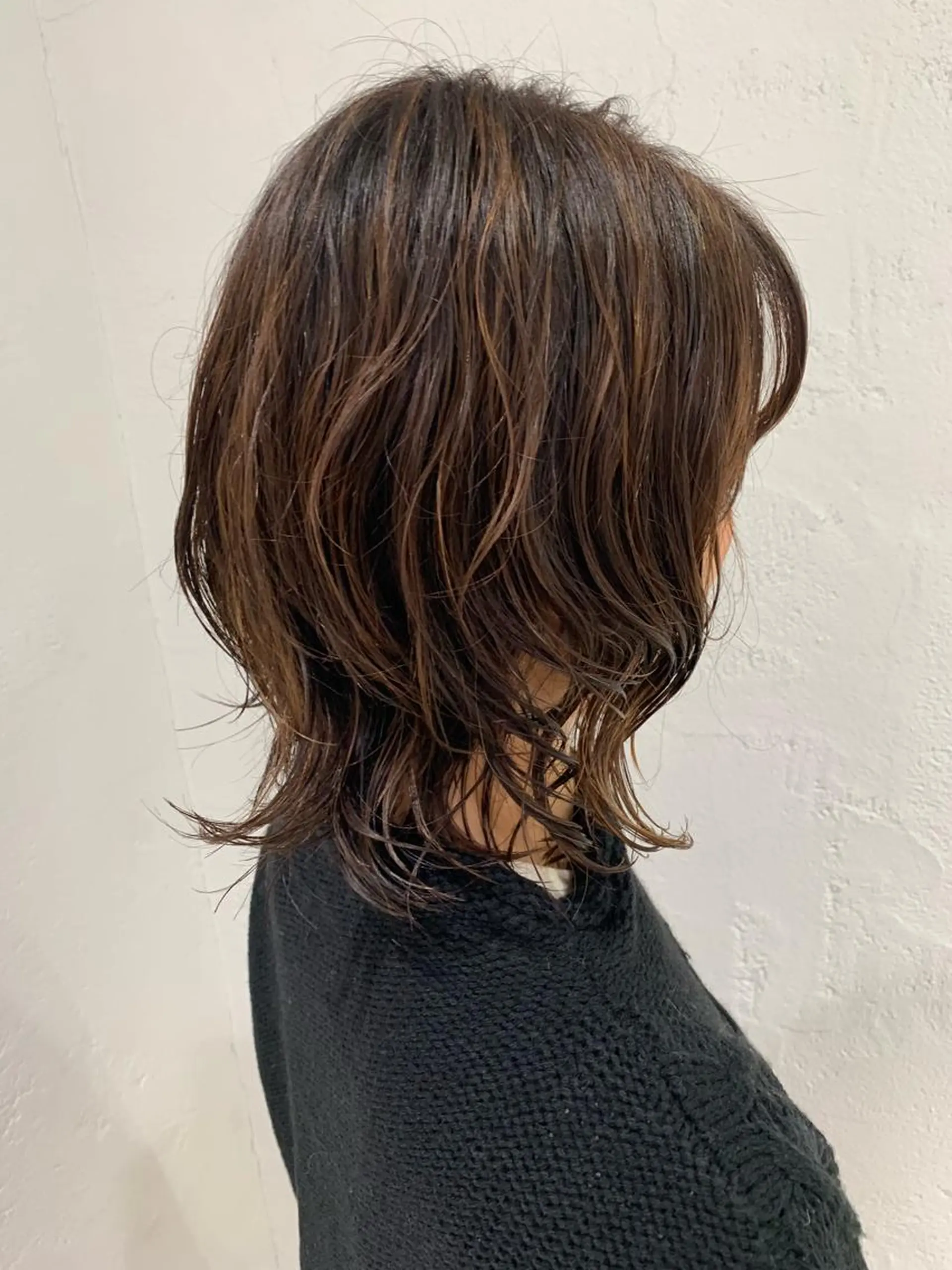 ミディアム パーマ ヘアアレンジ ミディアムパーマ 🫧透明感カラー/ ボブ/小笠原汐海🪽のヘアスタイル