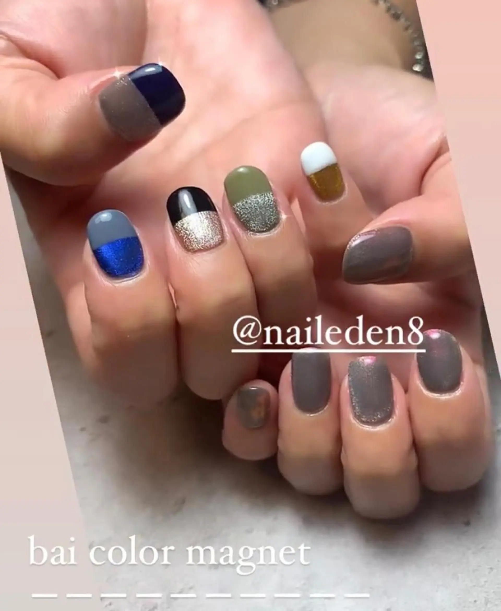 ネイル マグネットネイル ハンドネイル ハンドケア Eden　private nail saron所属・Eden ♾️のネイルデザイン