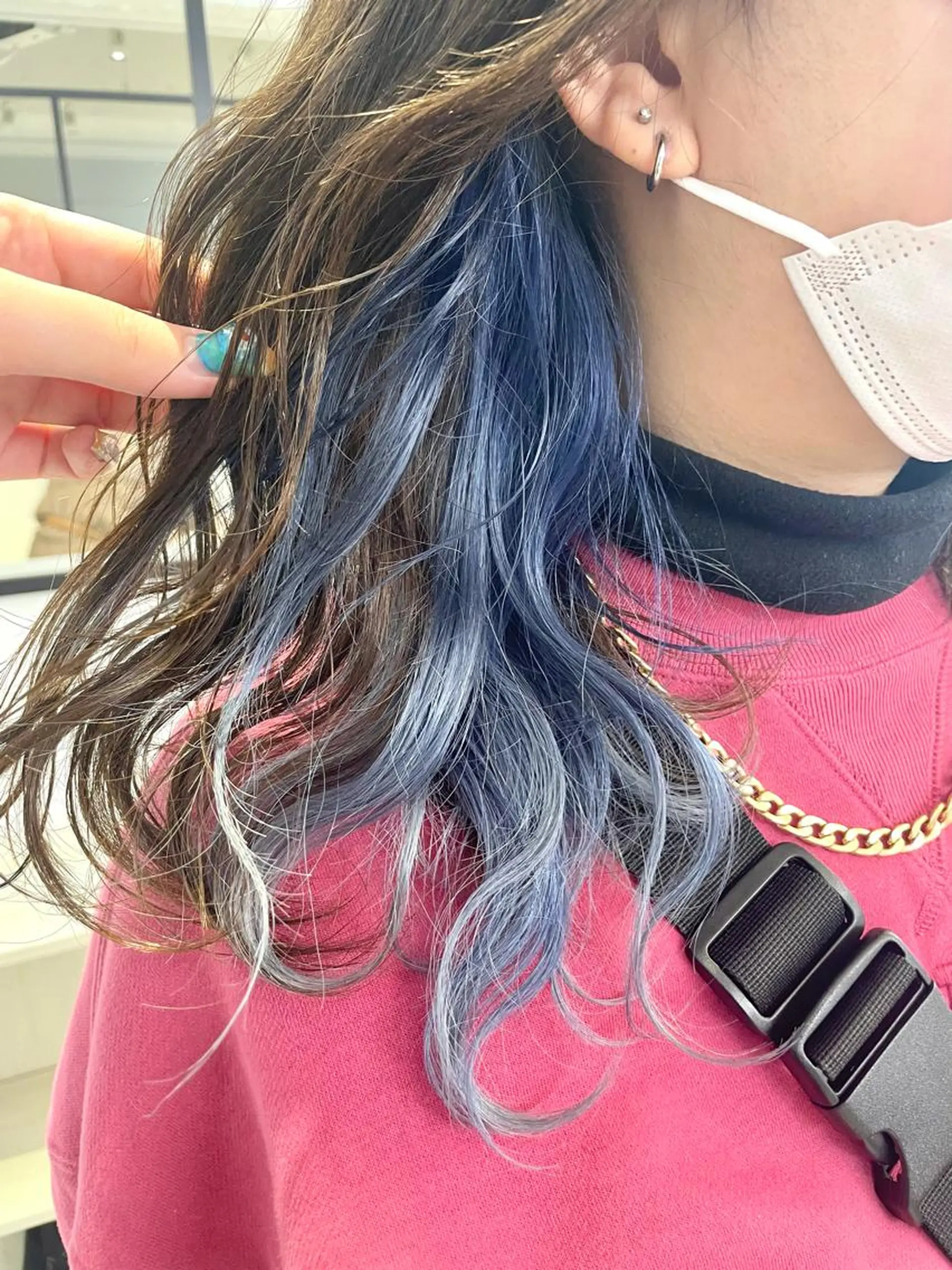カラー ブルーカラー ヘアカラー hair&nail ☯️アイリ☯️のネイルデザイン