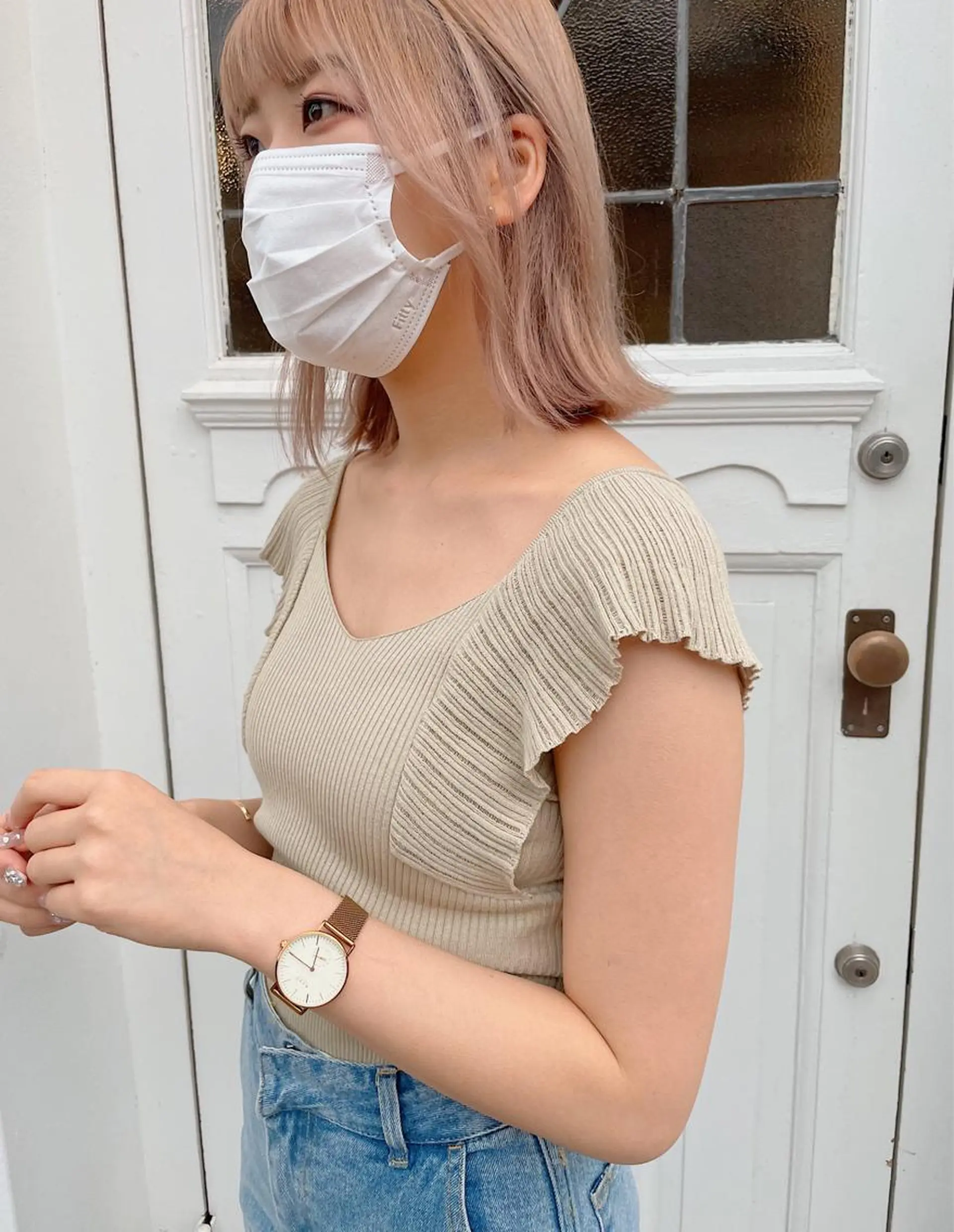 ミディアム カラー カット ヘアカラー h a k u 大倉 卓人のヘアスタイル