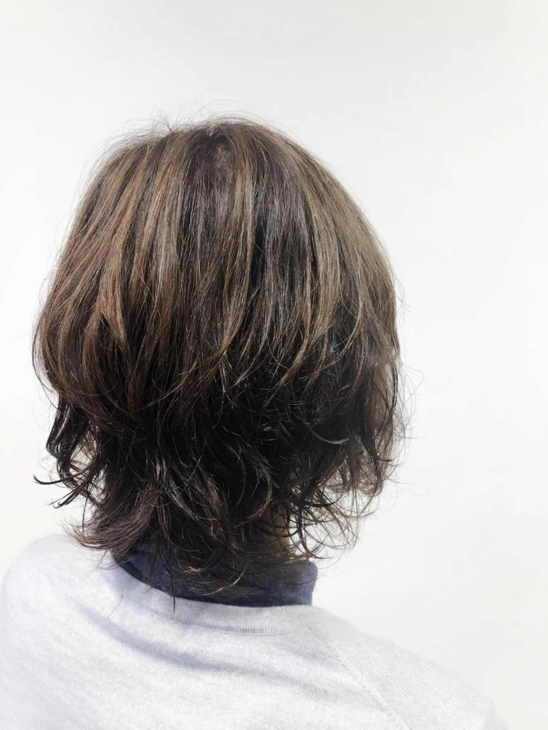 セミロング カラー ハイライトカラー ハイライト 星 沙織のヘアスタイル