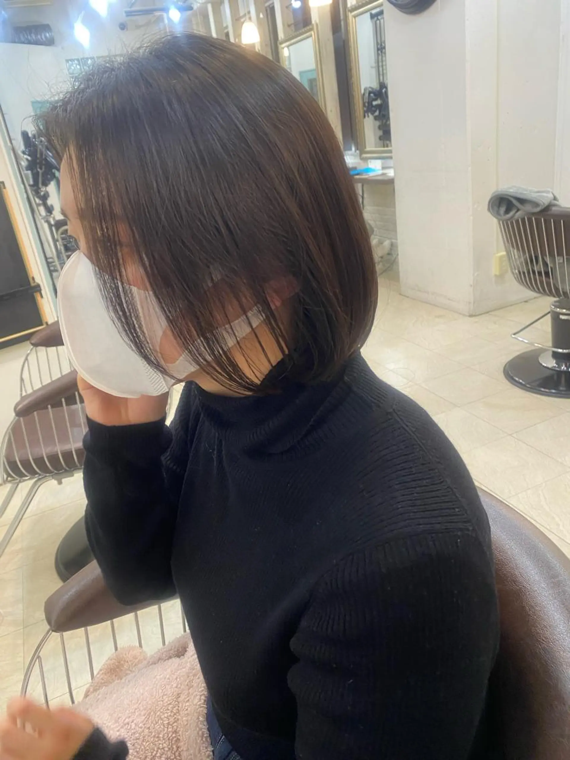 ショート カラー パーマ ヘアアレンジ ボブ 韓国風ヘア 立川🤍韓国ヘア/ レイヤー🇰🇷🖤のヘアスタイル