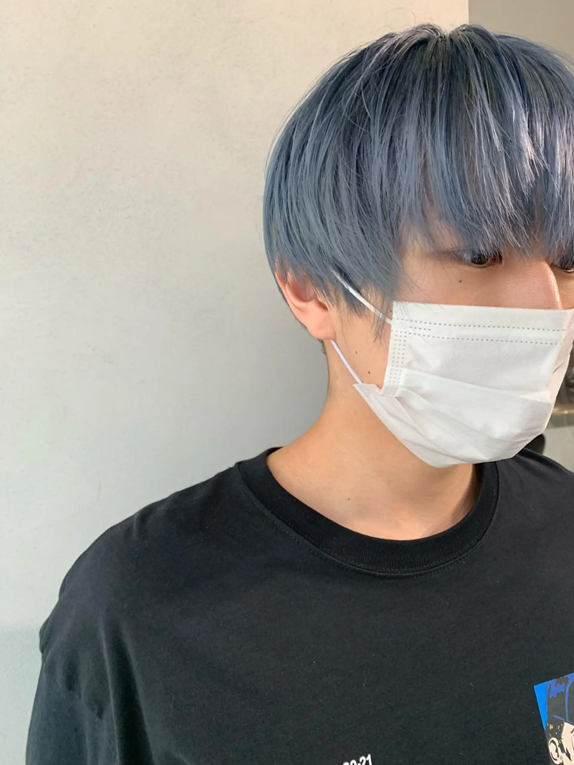 ショート カラー メンズ ボブパーマコテ巻き風 パーマNo1深江秀平のヘアスタイル