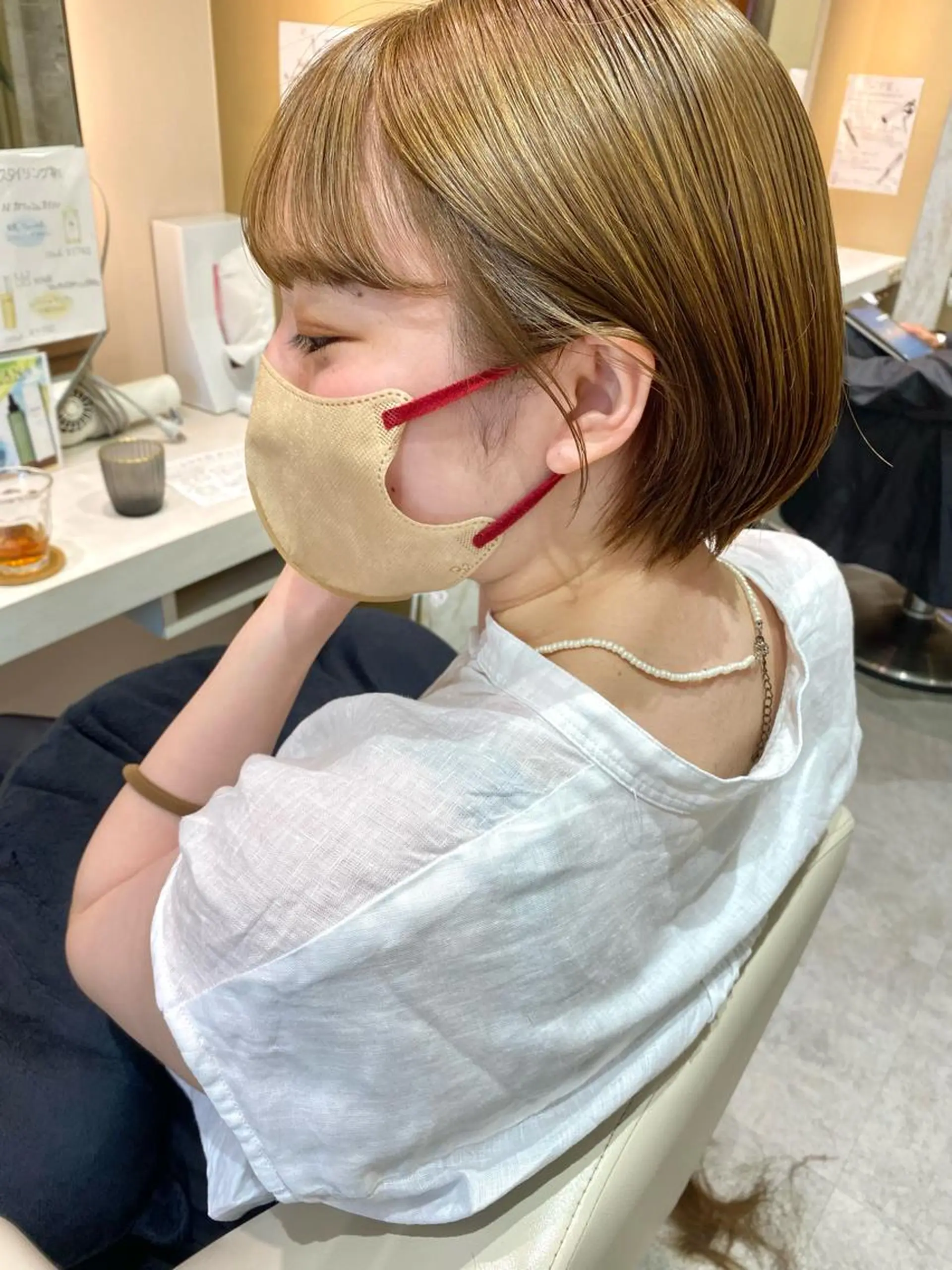 ショート カラー 店長/mao/ 前髪/顔周りカットのヘアスタイル