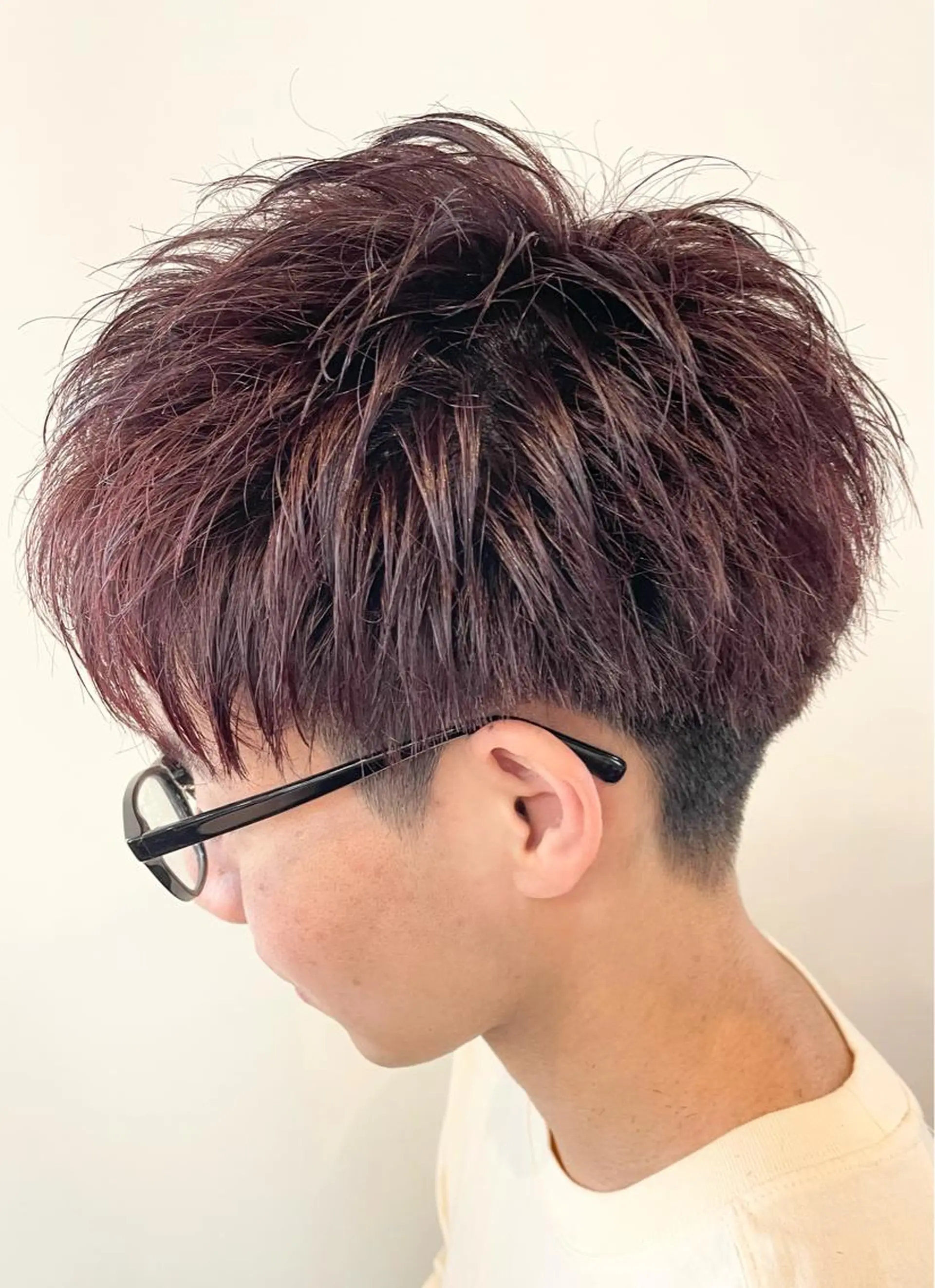 ショート カラー メンズ メンズブリーチ ブリーチ ブリーチなしカラー レッドカラー カット ヘアカラー FLAGS YAMATOのヘアスタイル