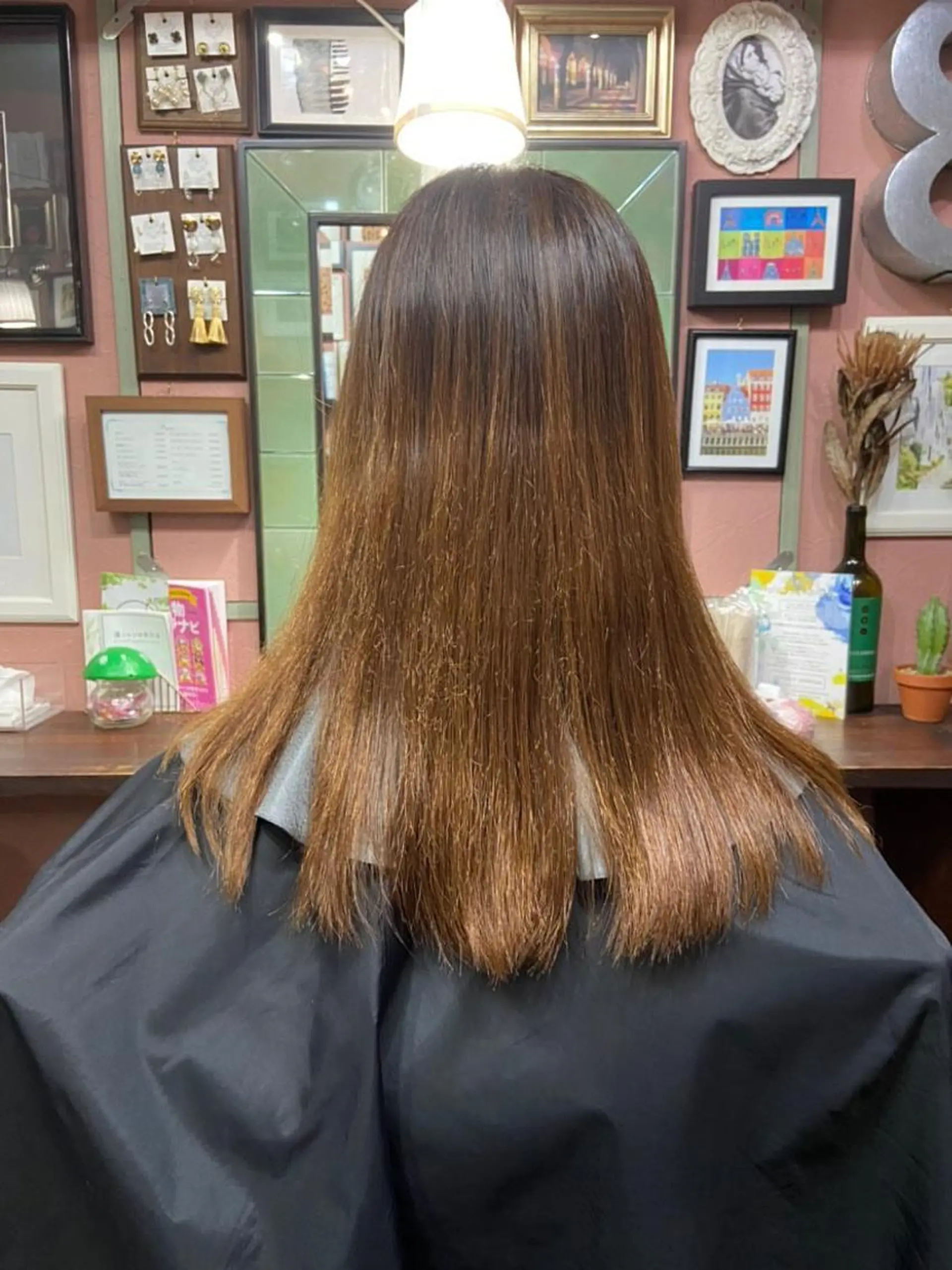 ロング カラー 髪質改善 縮毛矯正 トリートメント カット トリートメント chouette/ 根本優希のヘアスタイル