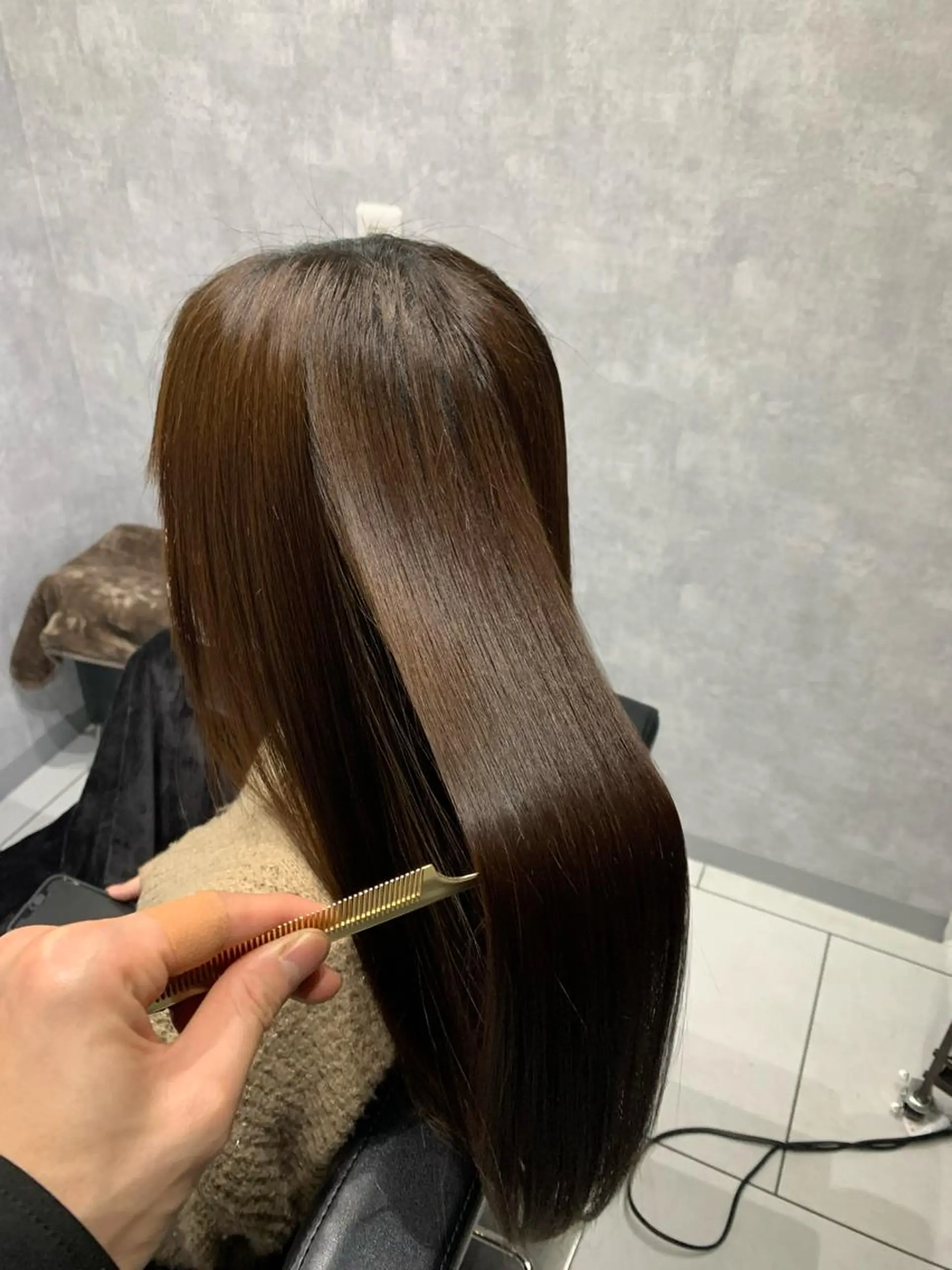 セミロング カット 縮毛矯正 トリートメント 中川/縮毛矯正/ 高羽　克明のヘアスタイル