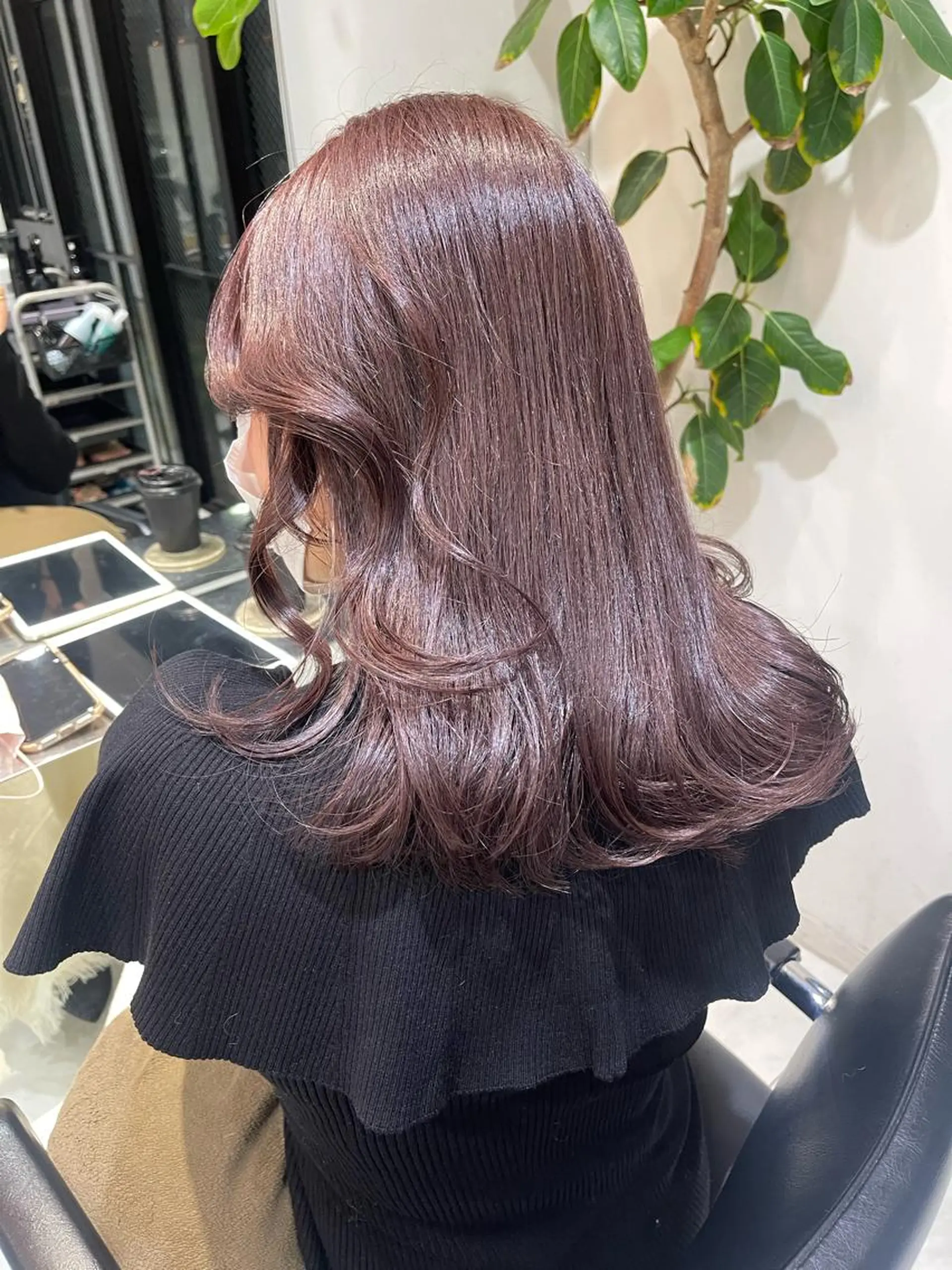 セミロング カラー ラベンダーカラー ラベンダーグレー ヘアカラー トリートメント ヘッドスパ ラベンダー/レイヤー スタイル🤎mamiのヘアスタイル