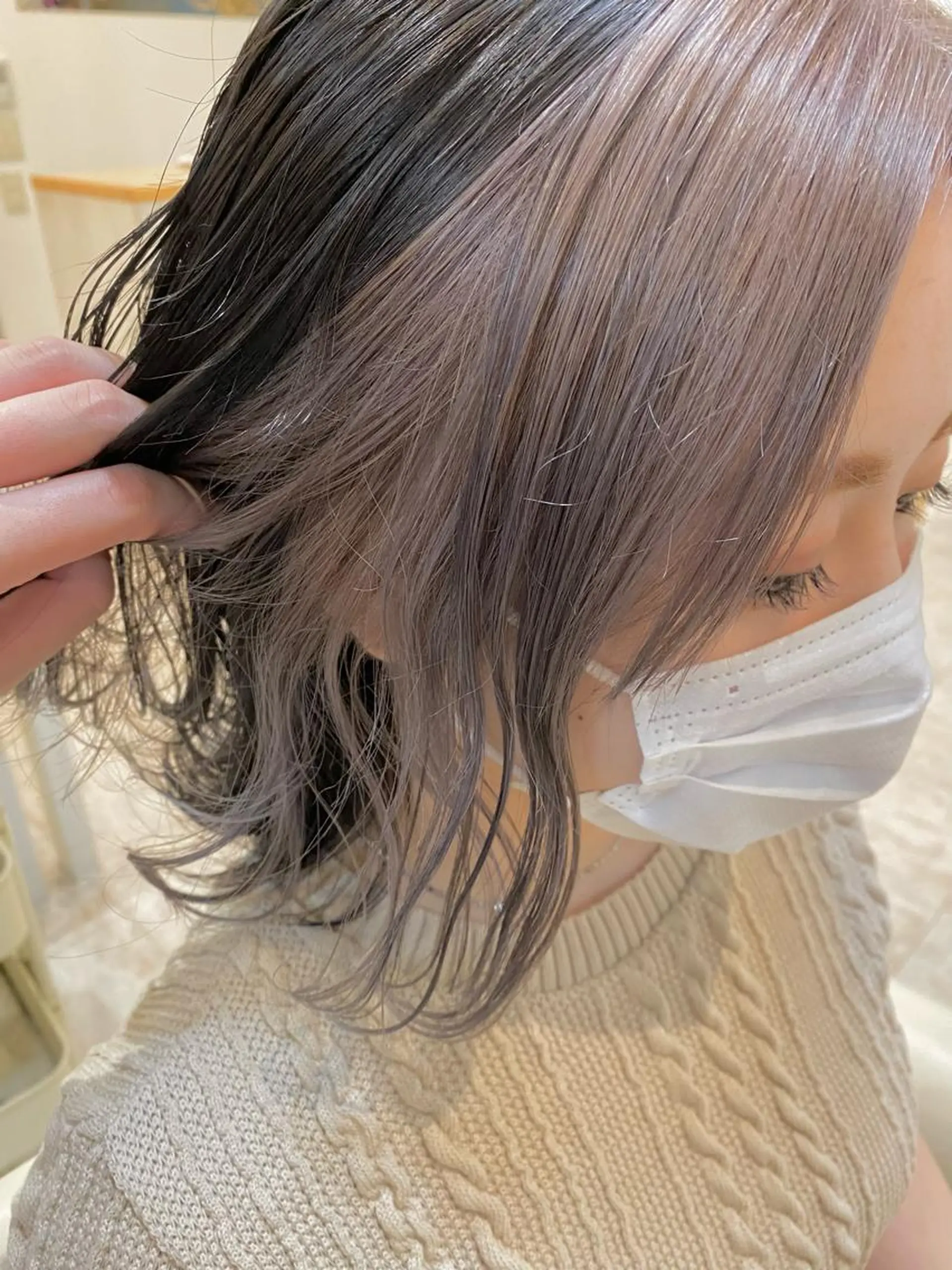 セミロング カラー ヘアアレンジ Design Color🐰アユミのヘアスタイル