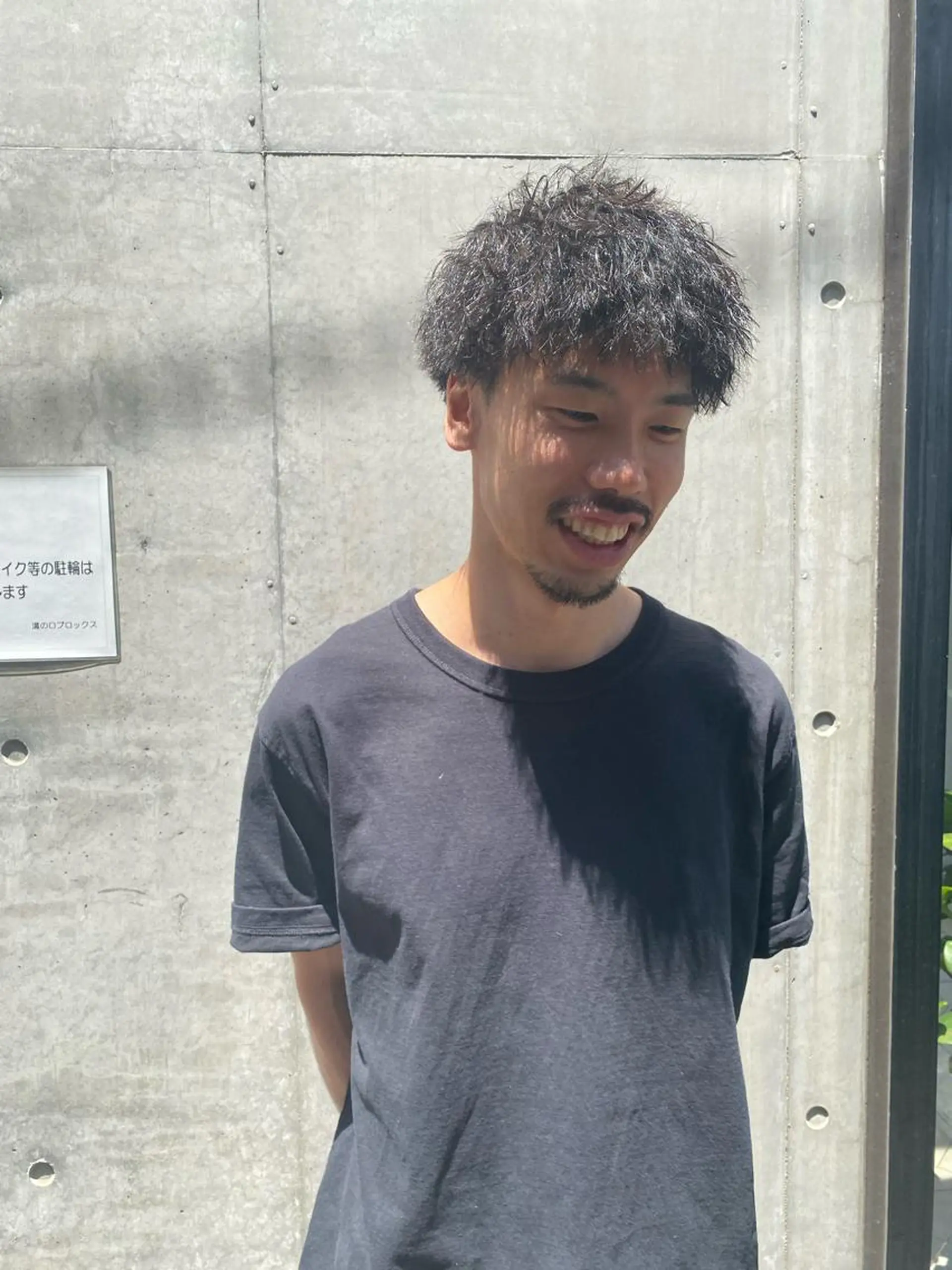 ショート パーマ メンズ カット パーマ 菊池大一 溝の口パーマのヘアスタイル