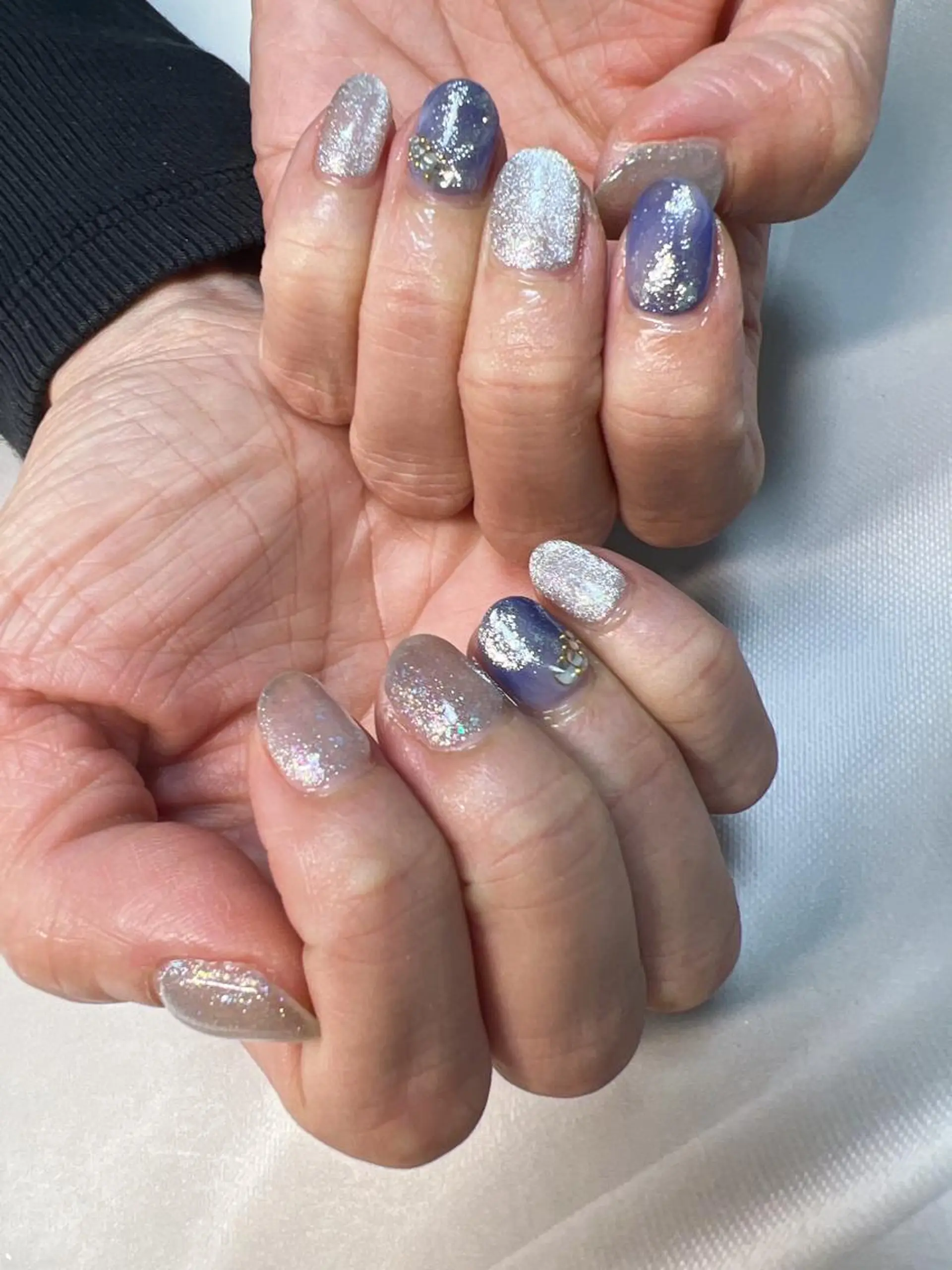 ネイル マグネットネイル ニュアンスネイル ブライダルネイル coco nailのネイルデザイン