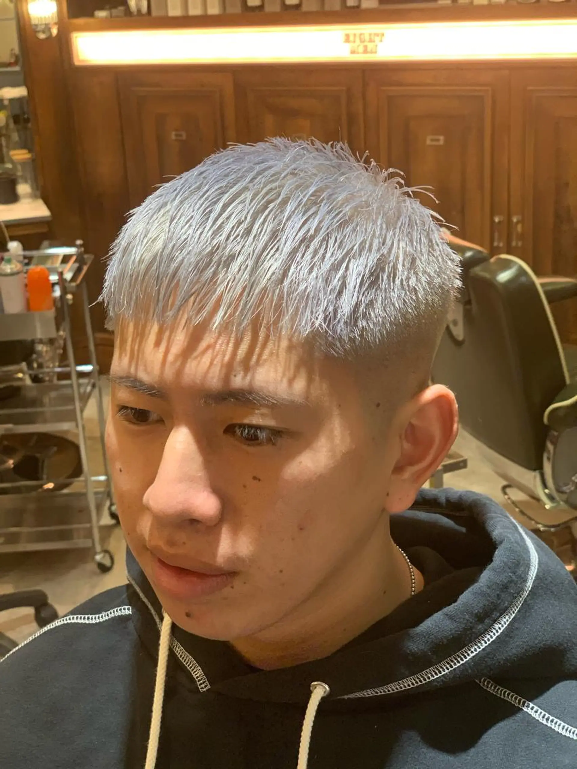 ショート カラー メンズ フェードカット スキンフェード カット ヘアカラー トリートメント BINGO HAIR WORKS 【ビンゴヘアワークス】所属・🎱メンズフェード 特化HYOGA🎱のヘアスタイル