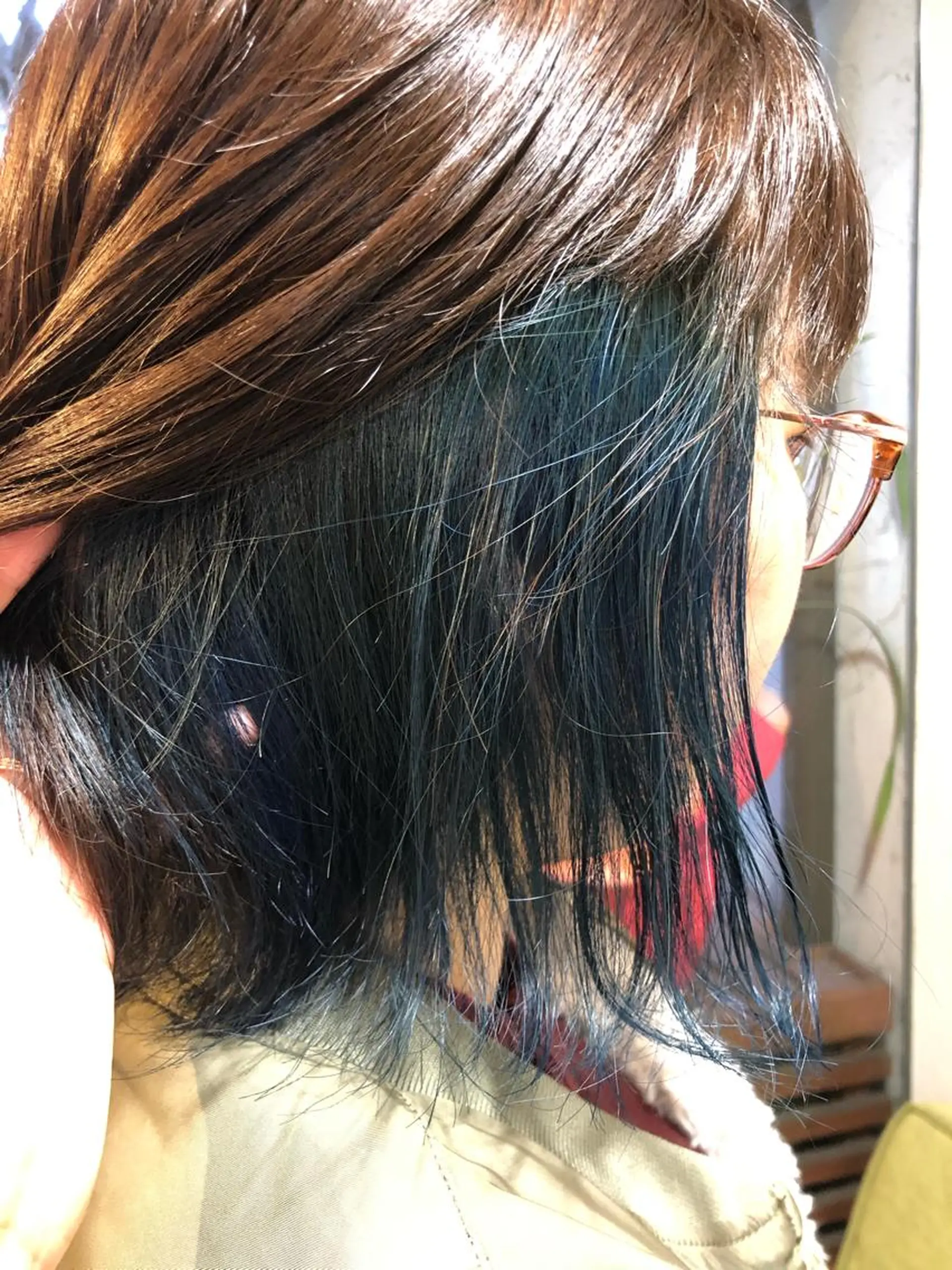 ミディアム カット ヘアカラー 國次 夕貴のヘアスタイル