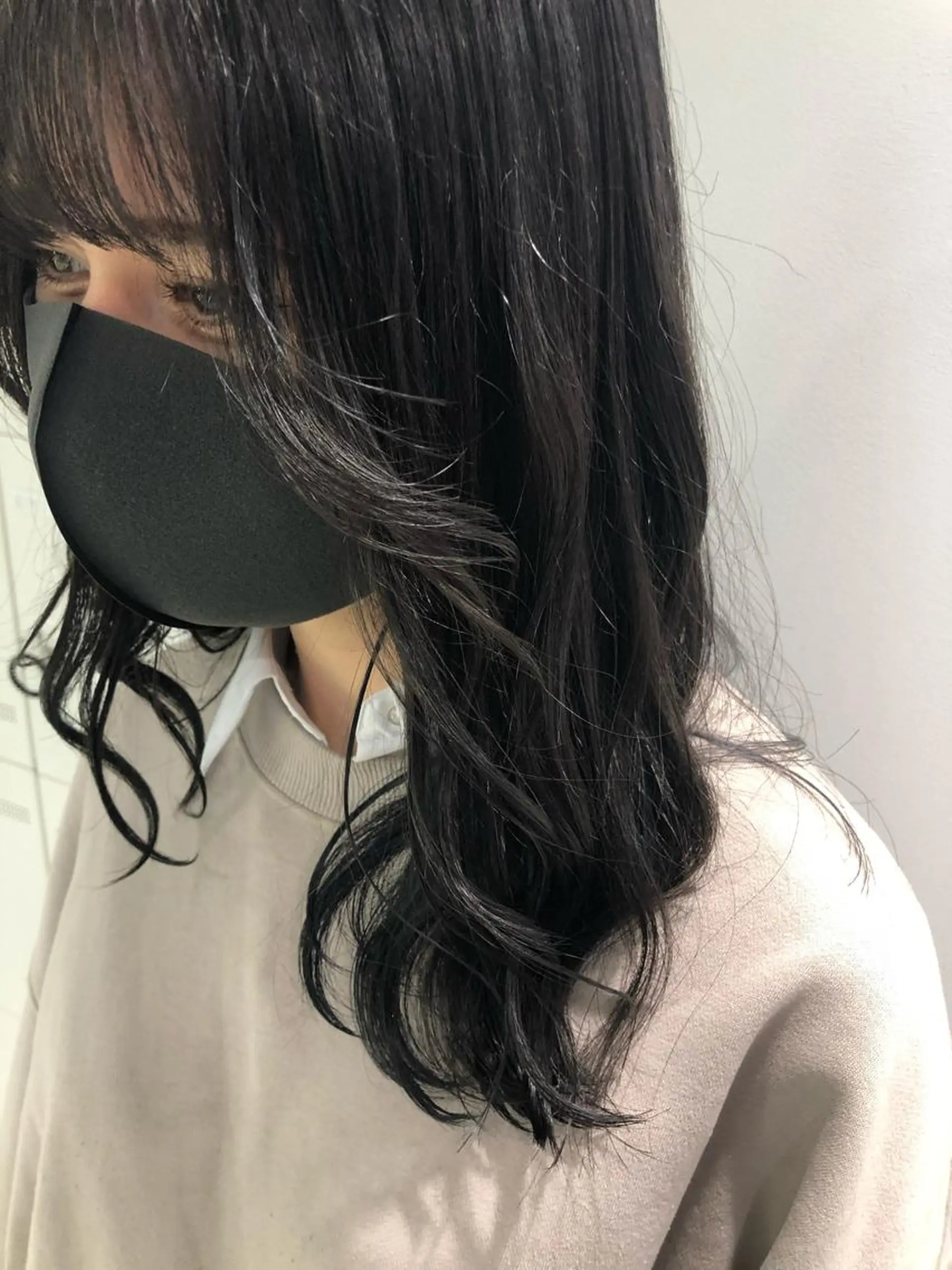 ミディアム カラー パーマ ヘアアレンジ ネイル マツエク・マツパ 韓国風ベージュ🤎 赤みなし🌿横浜🤎のヘアスタイル