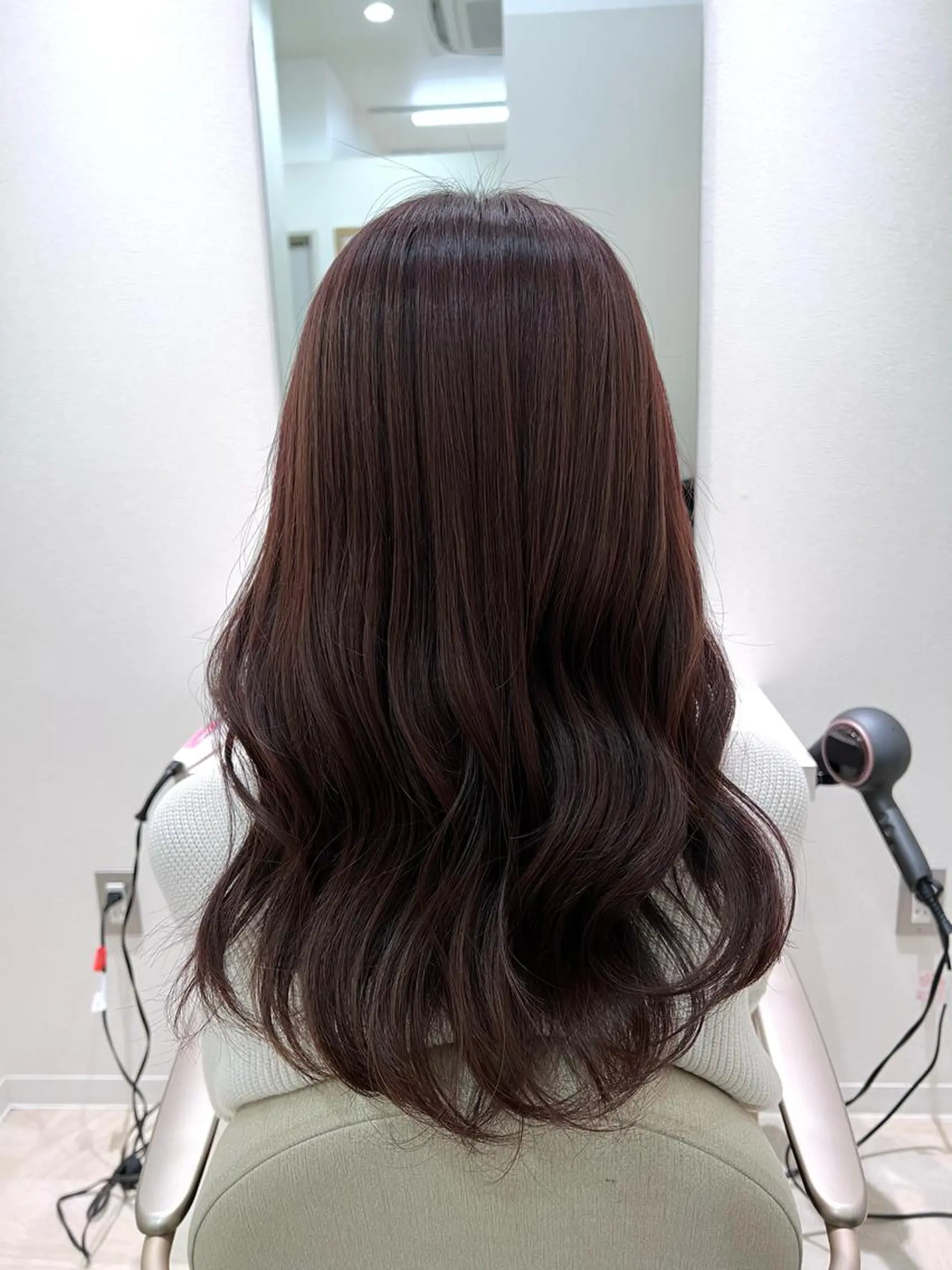 セミロング カラー カット ヘアカラー トリートメント 暗髪/艶髪/Ono .のヘアスタイル