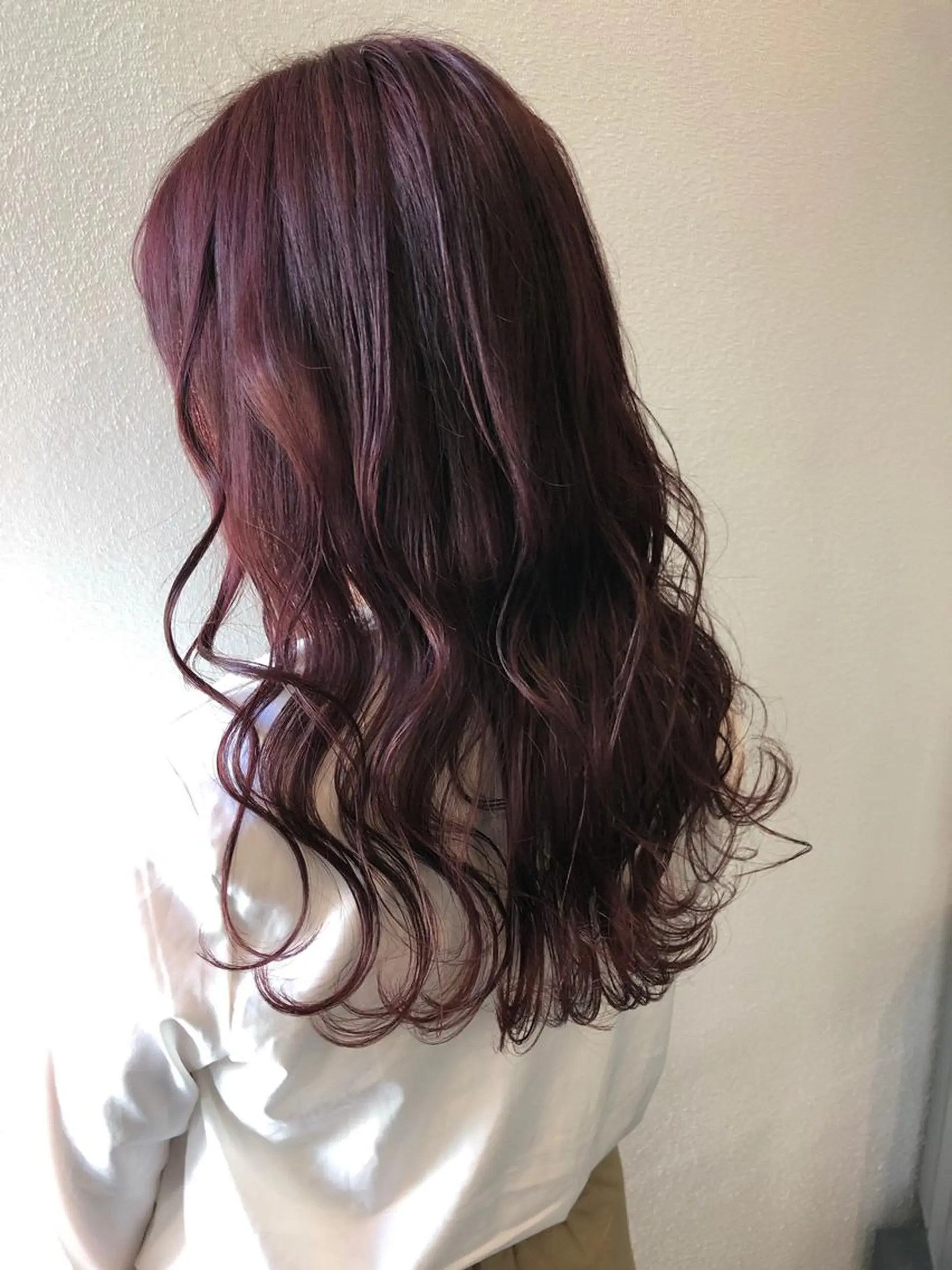 ミディアム カラー ヘアアレンジ ピンクカラー カット ヘアカラー トリートメント GiseL天神カラー 髪質改善/ブリーチのヘアスタイル